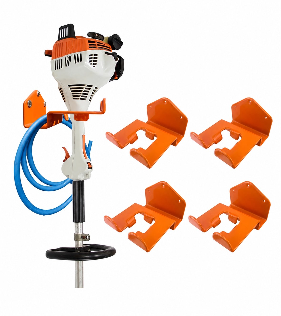 Aoibox  Heavy Duty Chainsaw Wall Mount Storage Hanger 4 Pack Wall Mount Organizer for Garage Shed and Workshop