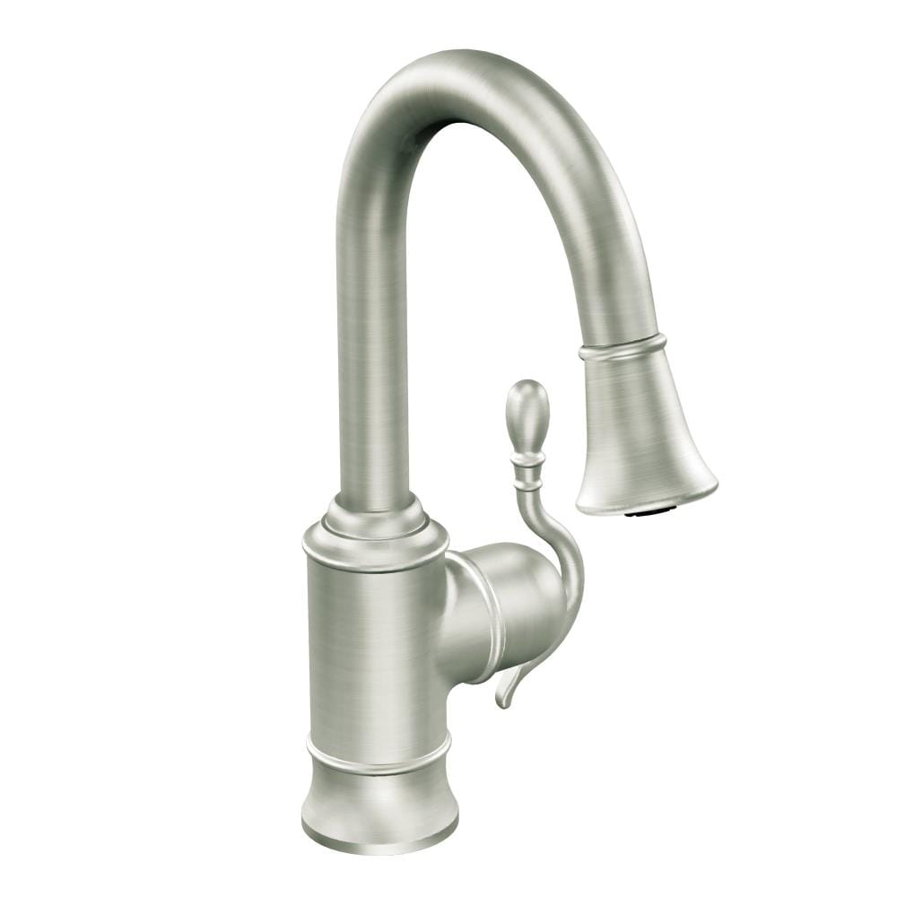 Moen Woodmere Spot Resist Stainless Single Handle Pull-down Handle ...