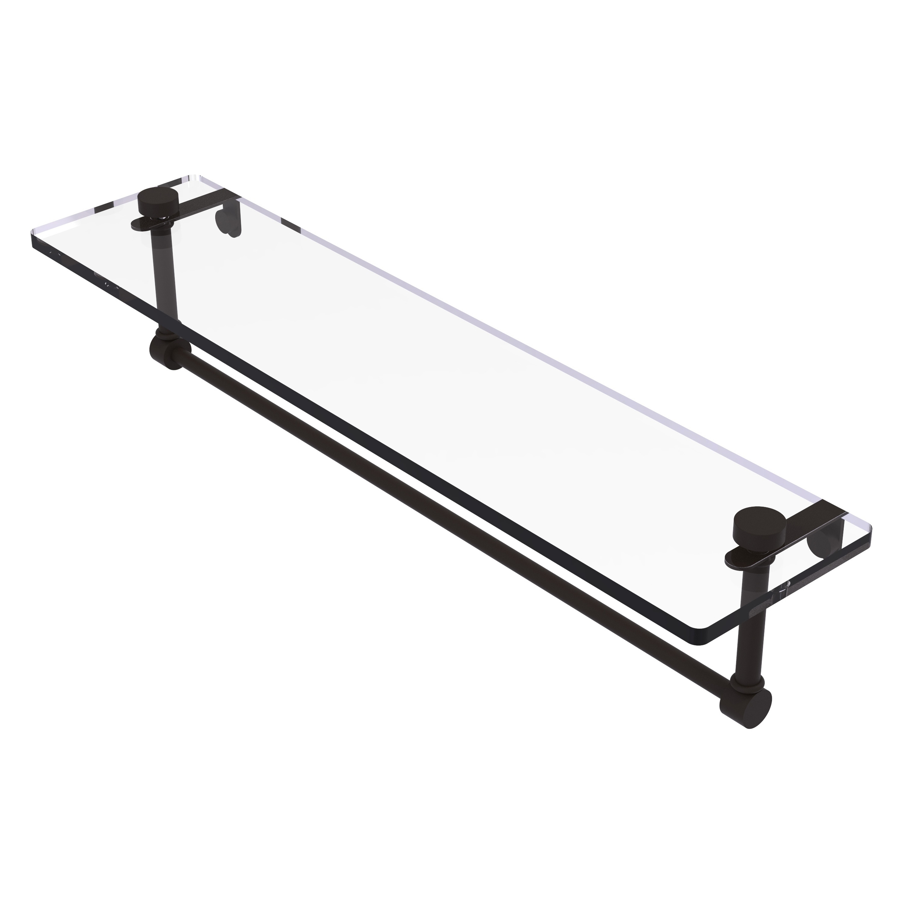 Allied Brass NS-1/22TB-ORB Oil-Rubbed Bronze 1-Tier Wall Mount Bathroom Shelf (22-in x 5-in)