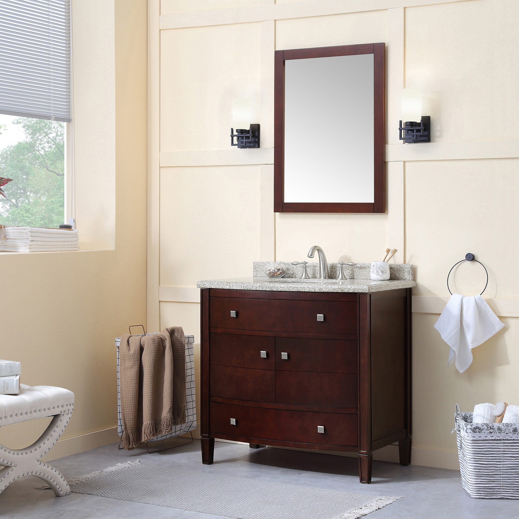 OVE Decors Bolton 36-in Tobacco Undermount Single Sink Bathroom Vanity ...