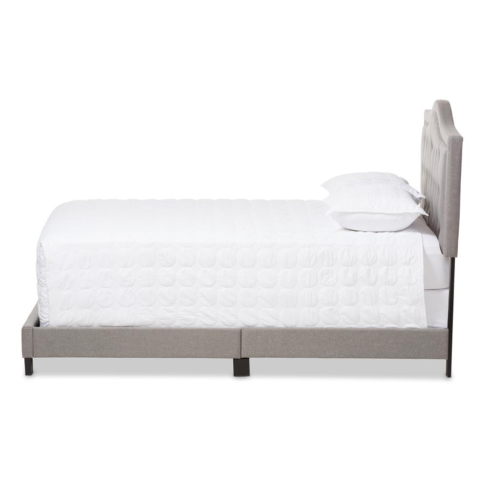 Baxton Studio Emerson Gray Full Composite Upholstered Bed in the