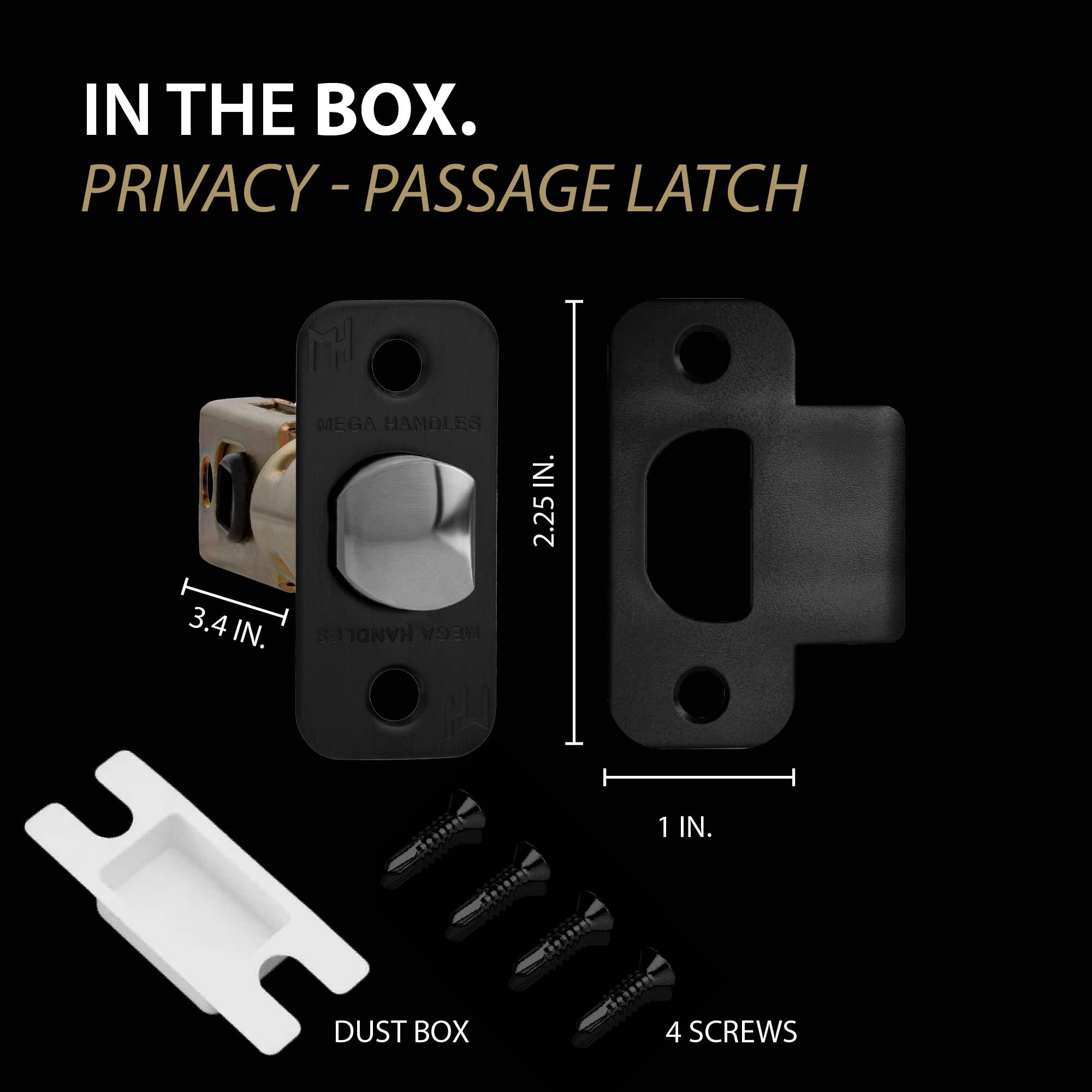 Mega Handles LATCH-PR-ROUND-MB-1 latchbolts - View #3