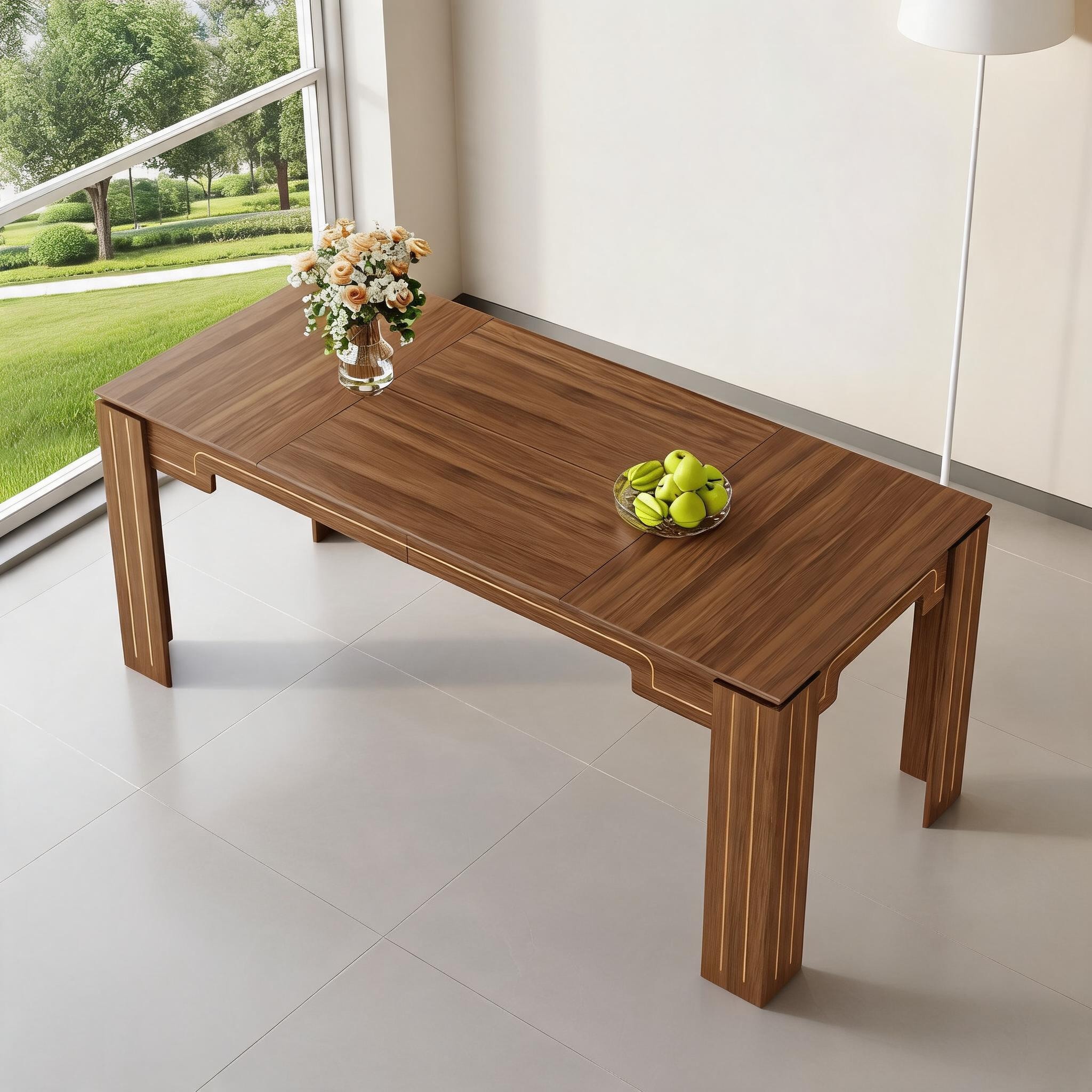 Watnature 6-8 Seater Indoor Dining Table Modern Rectangular Rich Brown MDF 71 Inch Table for Dining Room and Study #5JIBWOVHHF7O