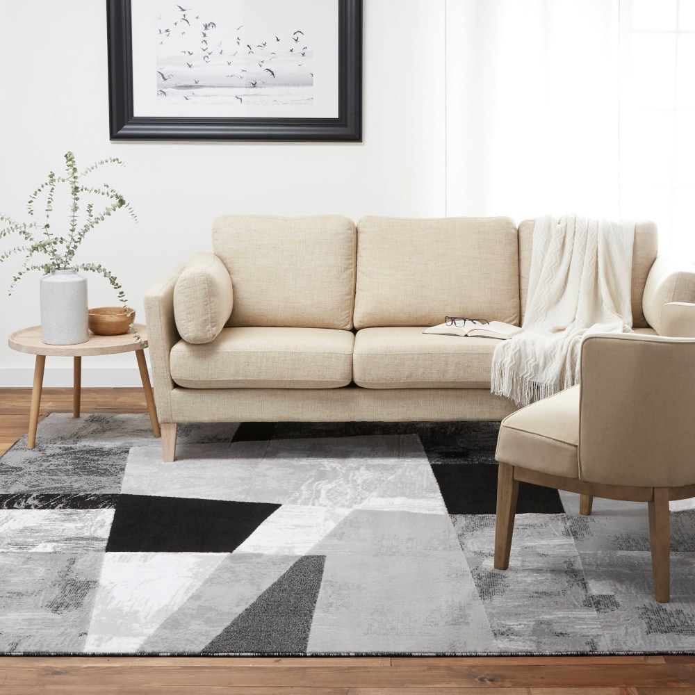 Home Dynamix 1N-HD1237-451 Catalina Bismark 8 x 10 (ft) Loomed Polypropylene Gray Rectangular Indoor Geometric Area rug