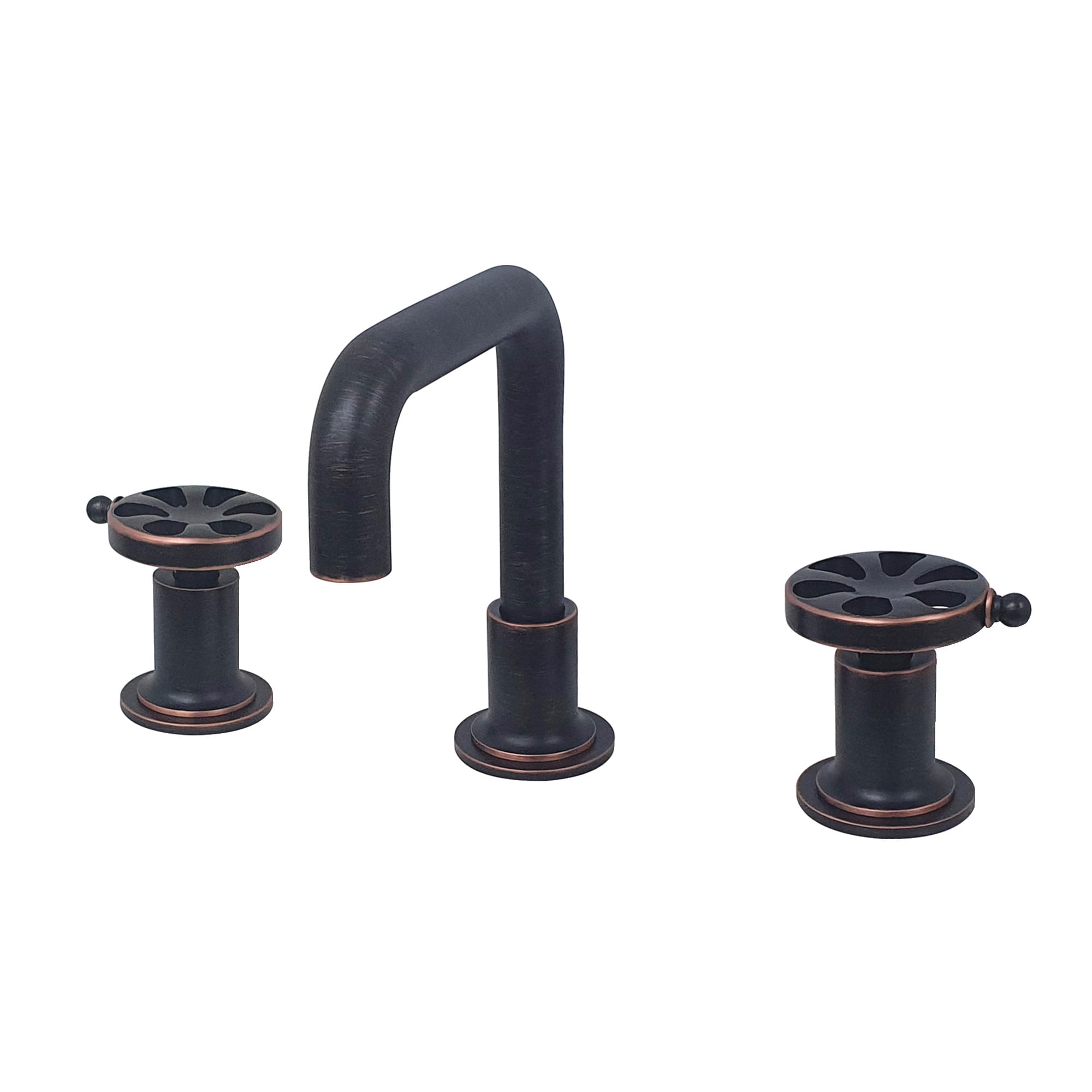 Kingston Brass WLKS142RXNB Belknap Naples bronze Widespread 2-handle Low-arc Residential Handle Bathroom Sink Faucet with Drain