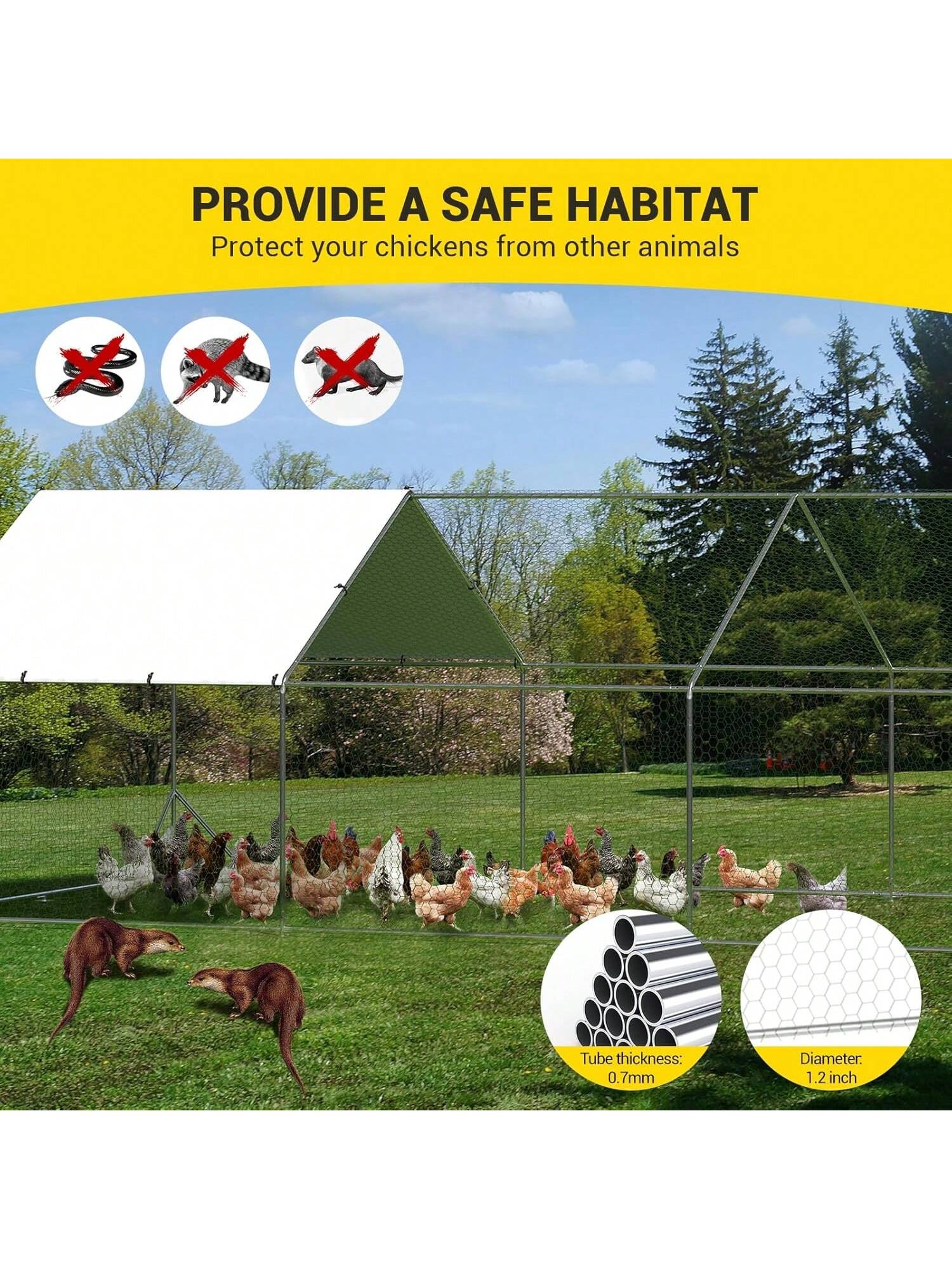 WhizMax BY02-PHO-33LAVUQ5 Chicken-Coops-Rabbit-Hutches - View #9