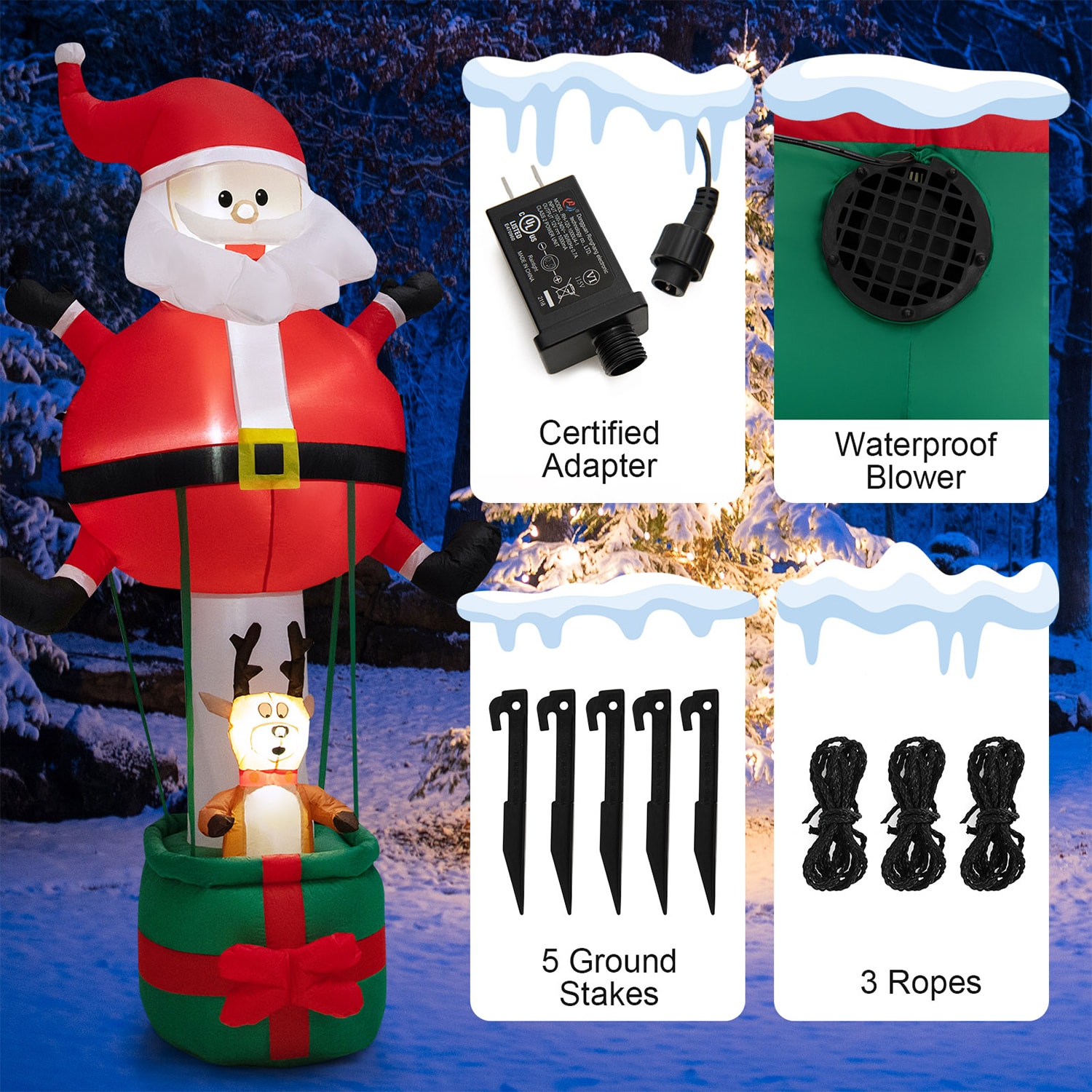 WELLFOR HYZ23989US Christmas-Inflatables - View #4