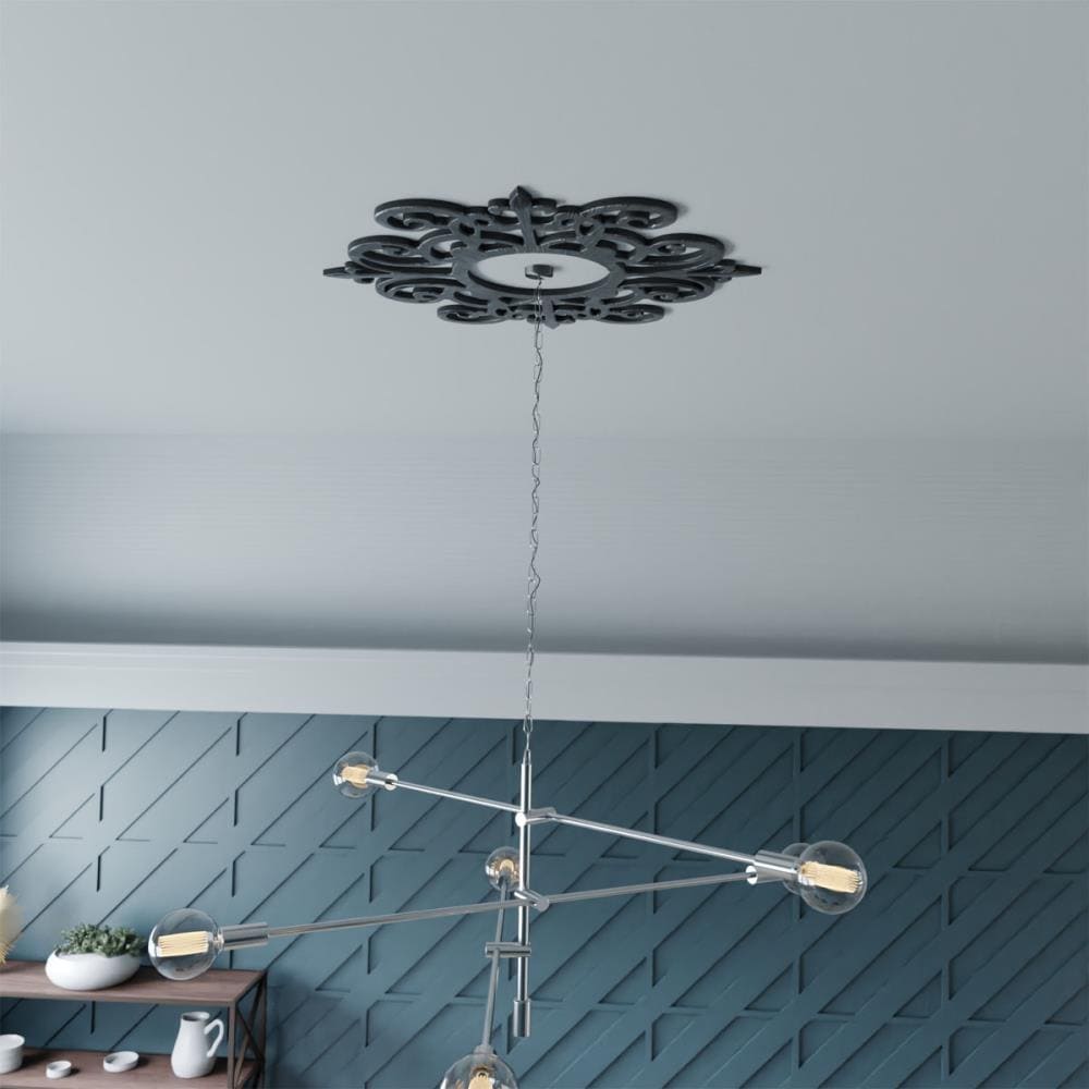 Ekena Millwork Dijon 26-in W x 26-in L Contemporary Black PVC Ceiling  Medallion in the Ceiling Medallions department at