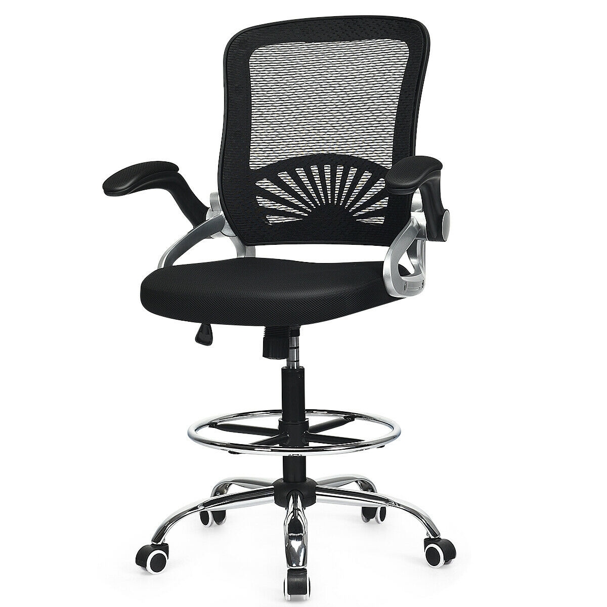 Ergonomic Mesh Drafting Chair - Serena Adjustable, Breathable Mesh