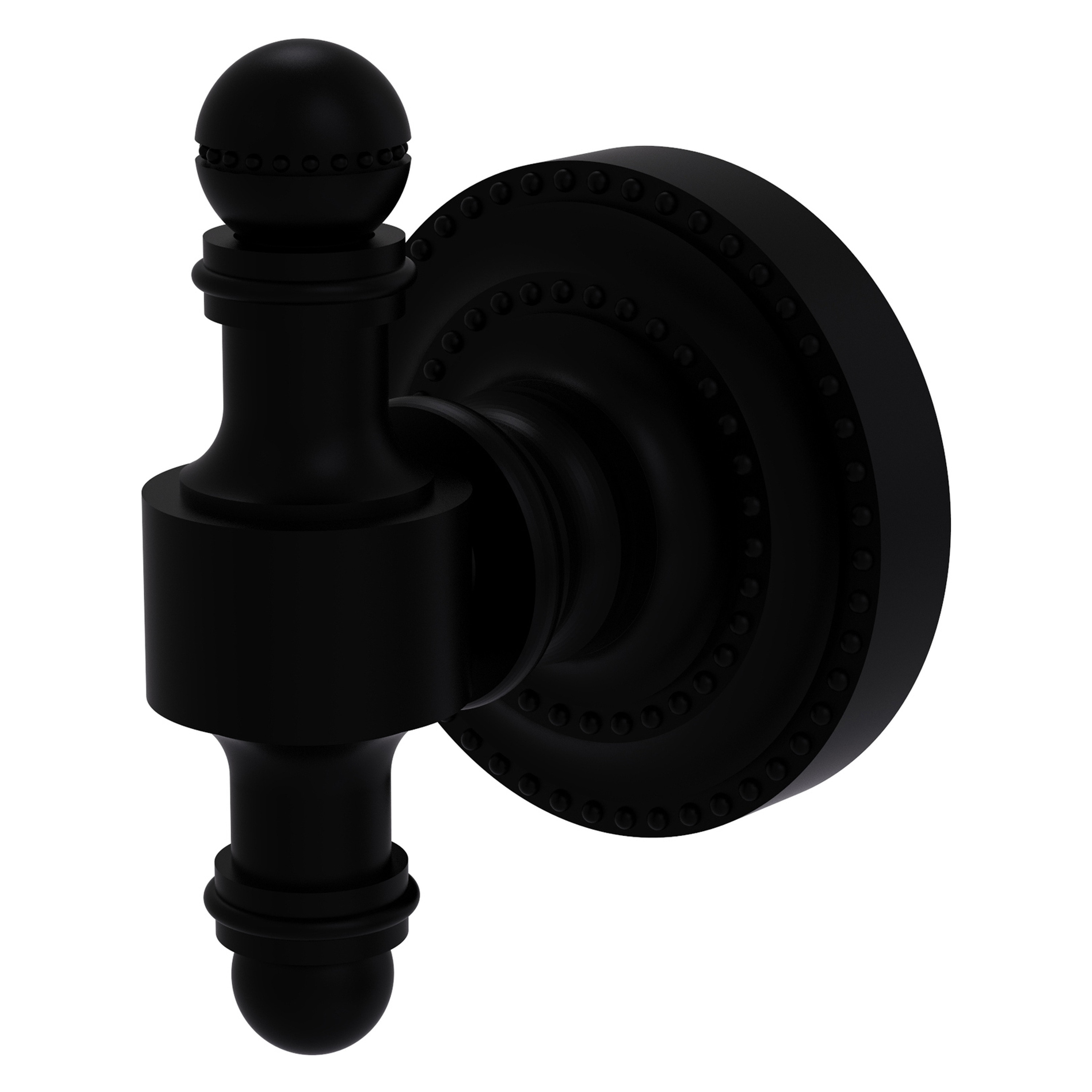 Allied Brass RD-20-BKM Retro Dot Matte Black Single -Hook Wall mount Towel Hook