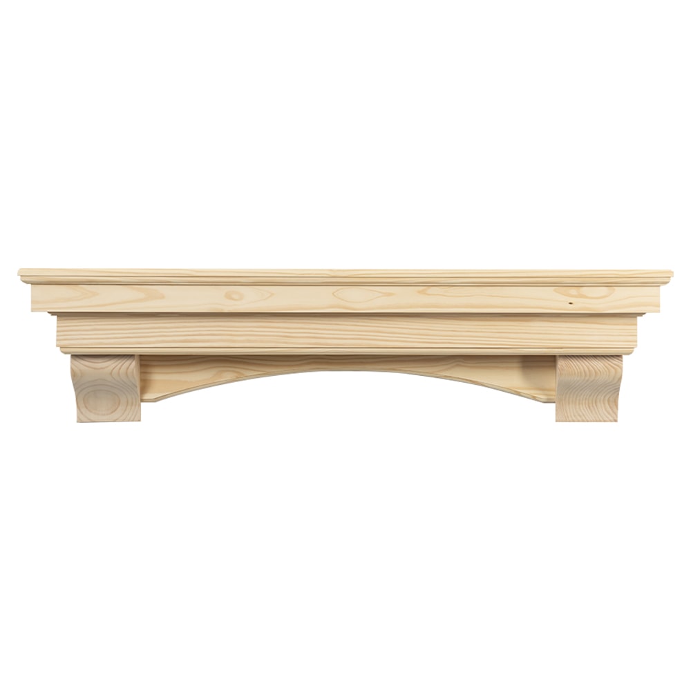 Mantels Direct 48-in W x 8.25-in H x 10-in D Unfinished Pine Hollow Traditional Fireplace Mantel SALEM-48-UNF Sansujyuku sansujyuku.com