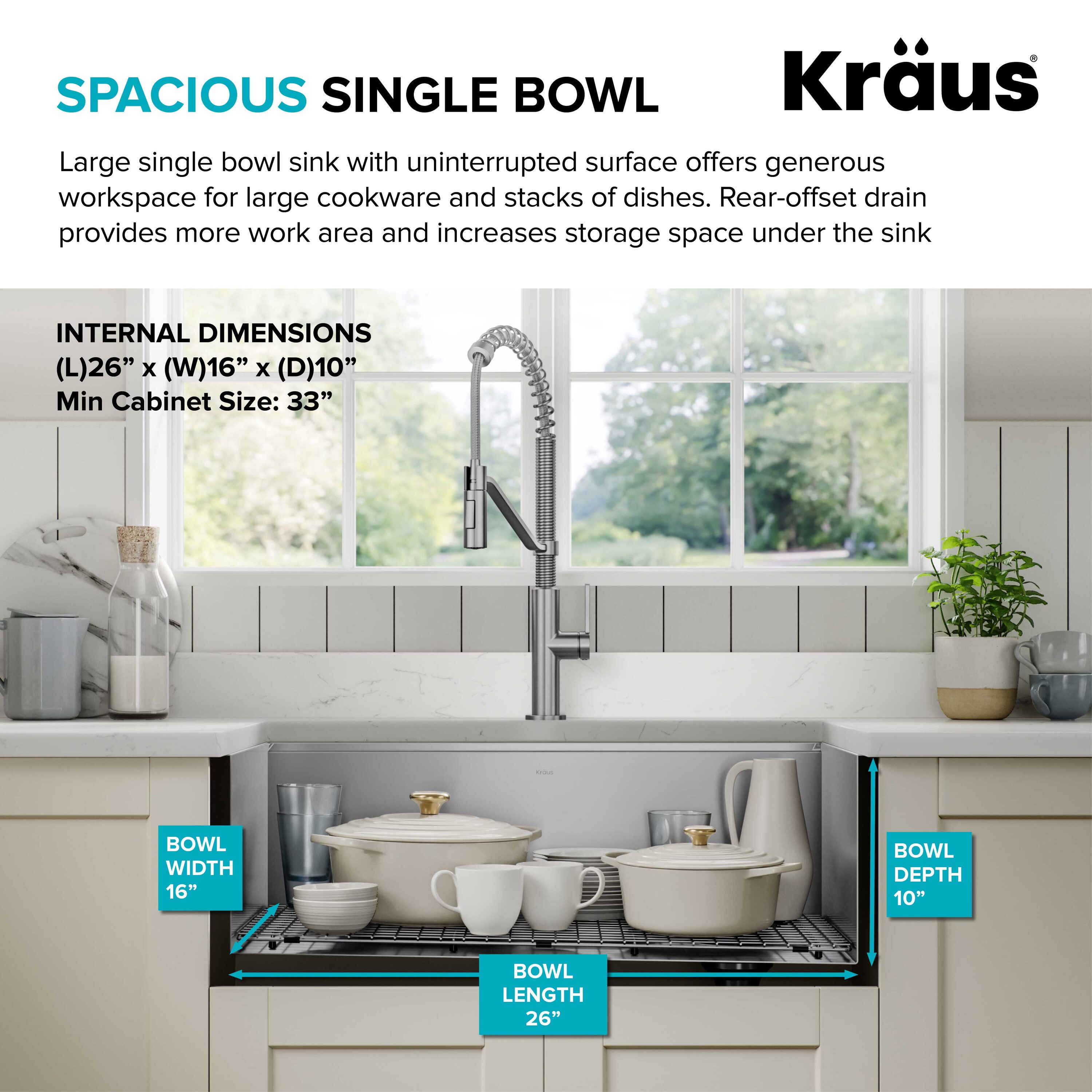 Kraus Kore Undermount 28-in x 19-in Stainless Steel Single Bowl Workstation  Kitchen Sink in the Kitchen Sinks department at