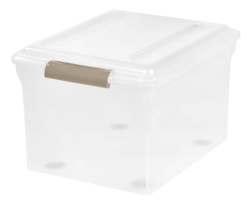 IRIS USA Small Desktop Clear File Box 