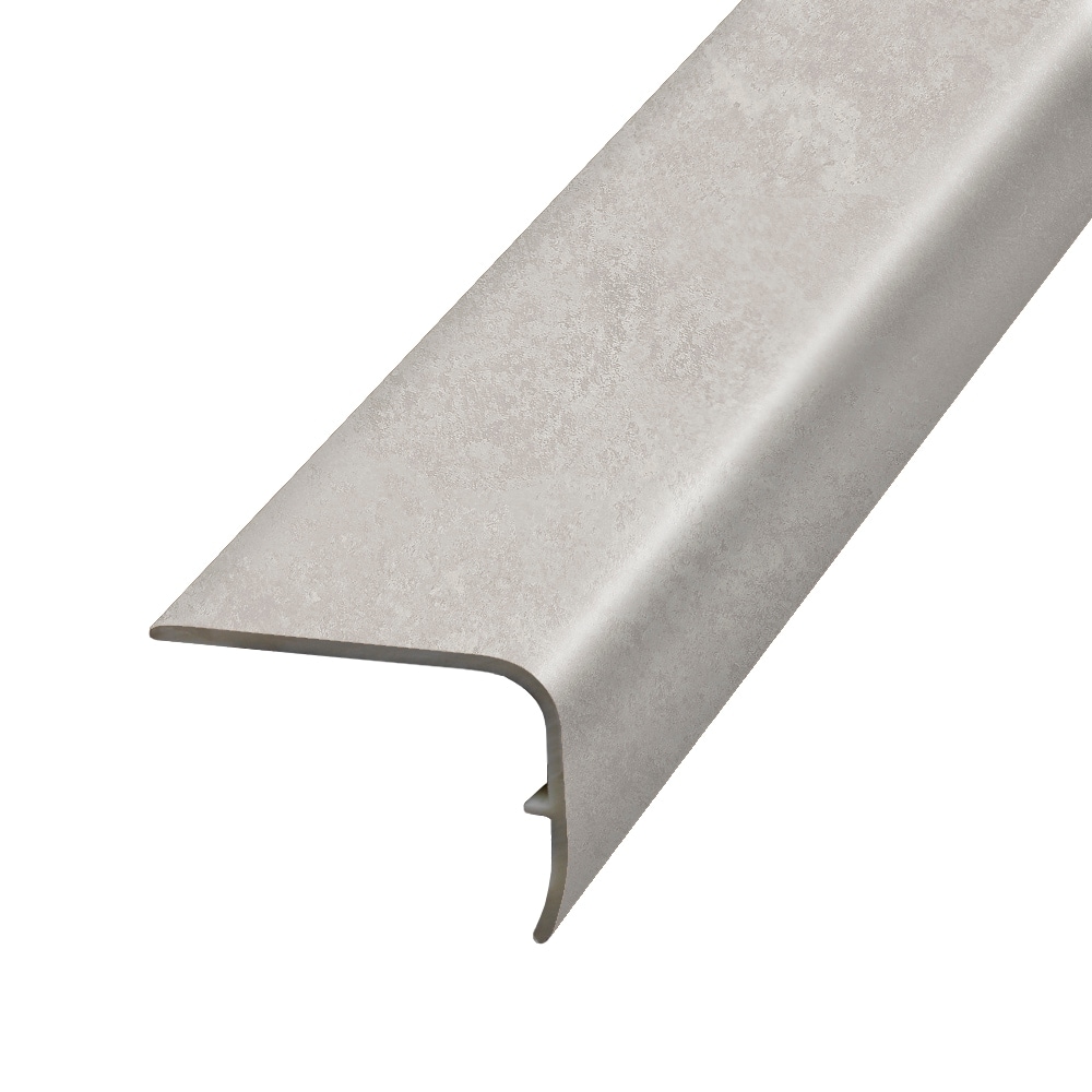 Project Source MG002097 1.88-Inches x 78.7-Inches x 1.32-Inches Storm Prefinished Vinyl Overlap Stair Nosing