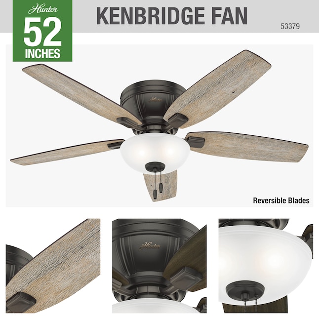 Hunter Kenbridge 52 In Noble Bronze Led, Outdoor Ceiling Fans Costco Canada