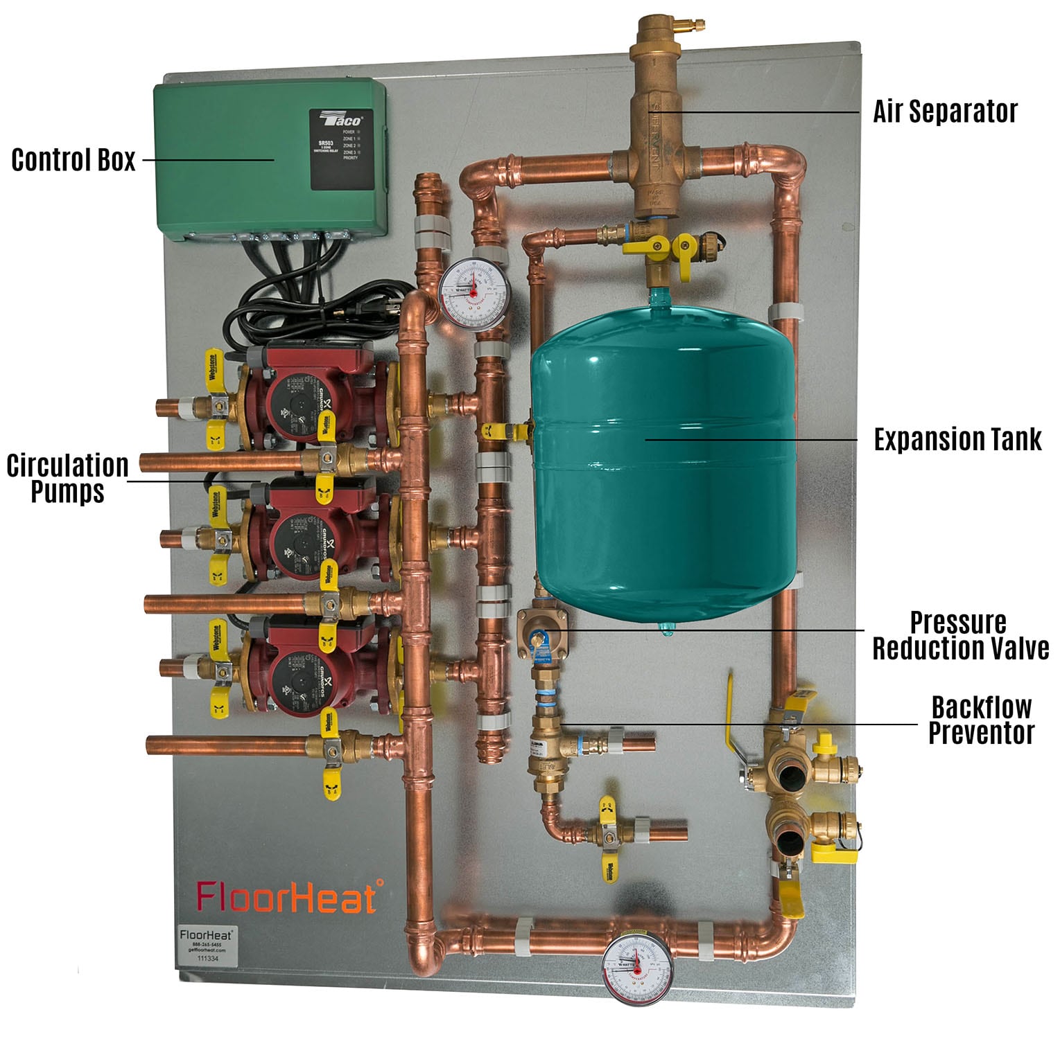 FloorHeat UDP-03 110-volt 3-zone Distribution panel