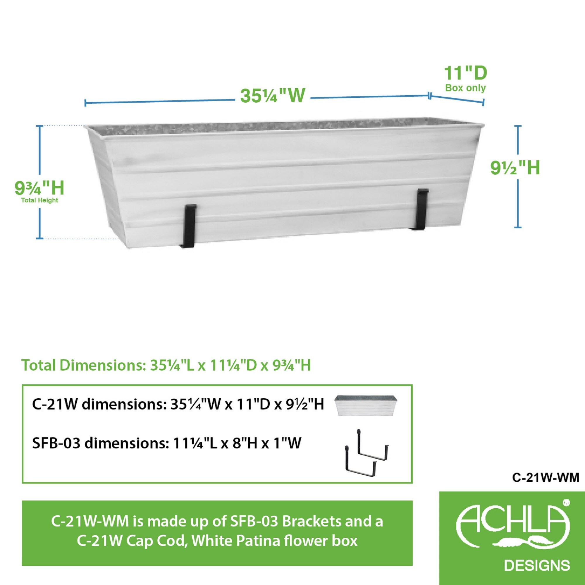 Minuteman International C-21W-WM Planter-Window-Box - View #2