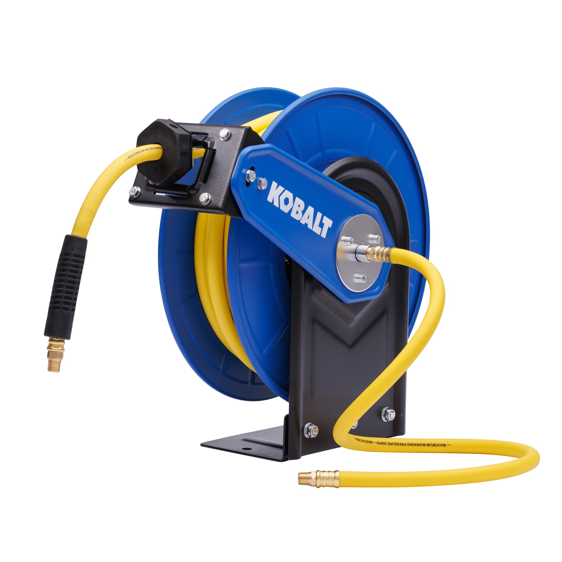 Kobalt Kobalt Retractable Hose Reel with 3/8-in x 50-ft Hybrid Hose in the  Air Compressor Hoses department at