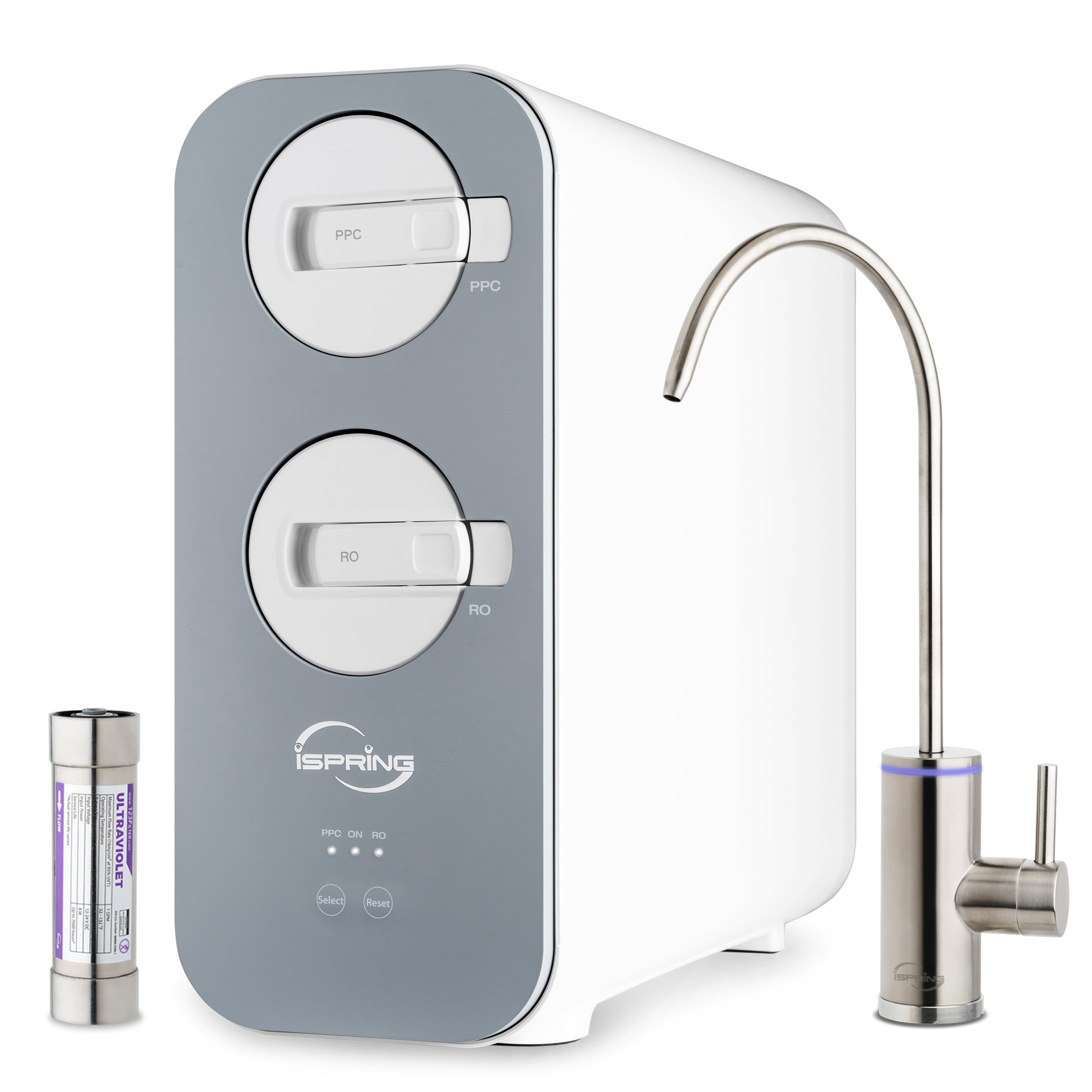 iSpring RO800G+UVF8 RO800G+UVF8 4-stage Multi-method Reverse Osmosis Filtration System