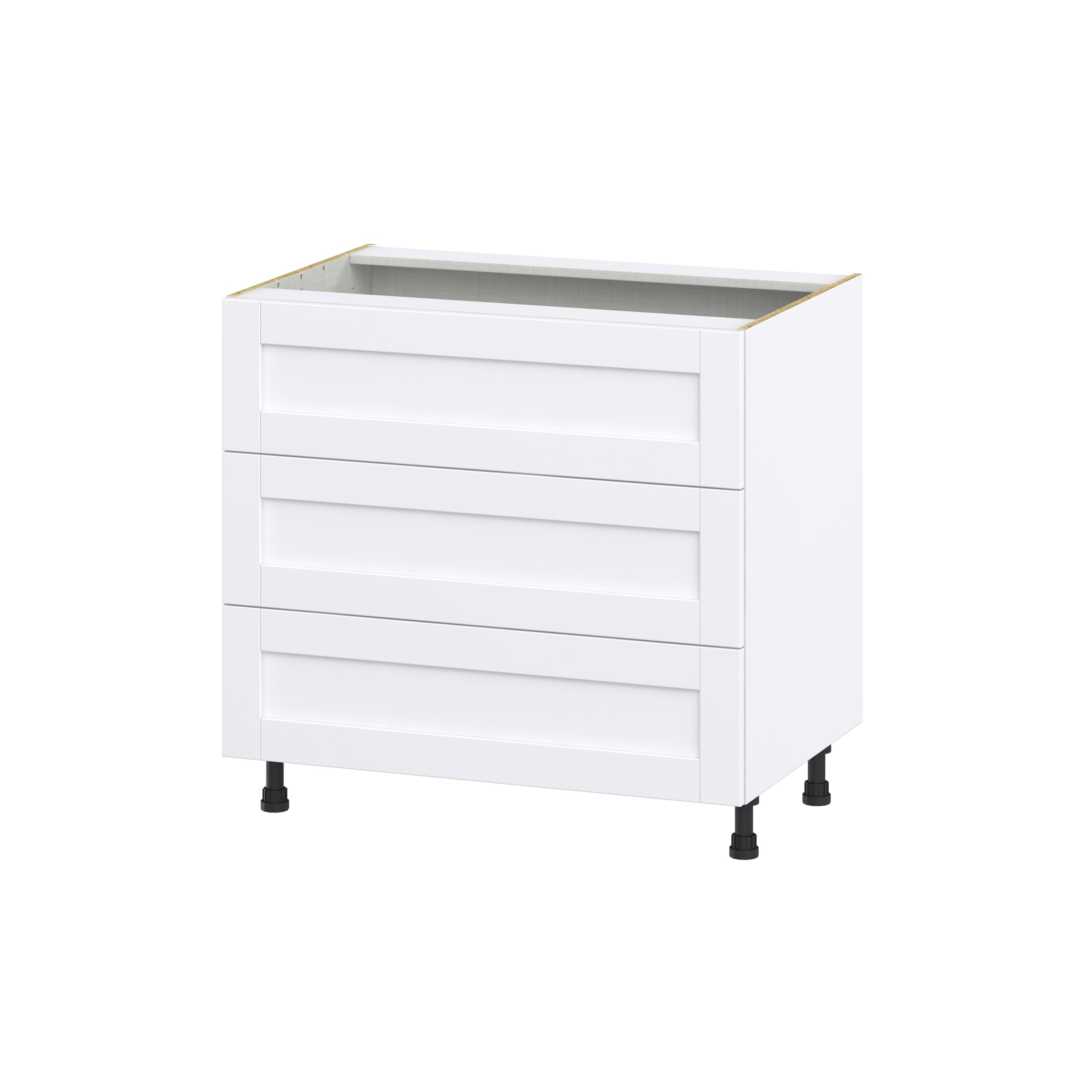 Hugo&Borg DSB3DA36-RM Rosemont 36-in W x 34.5-in H x 24-in D Glacier White 3 -Drawers Drawer Base Fully assembled Cabinet Shaker)