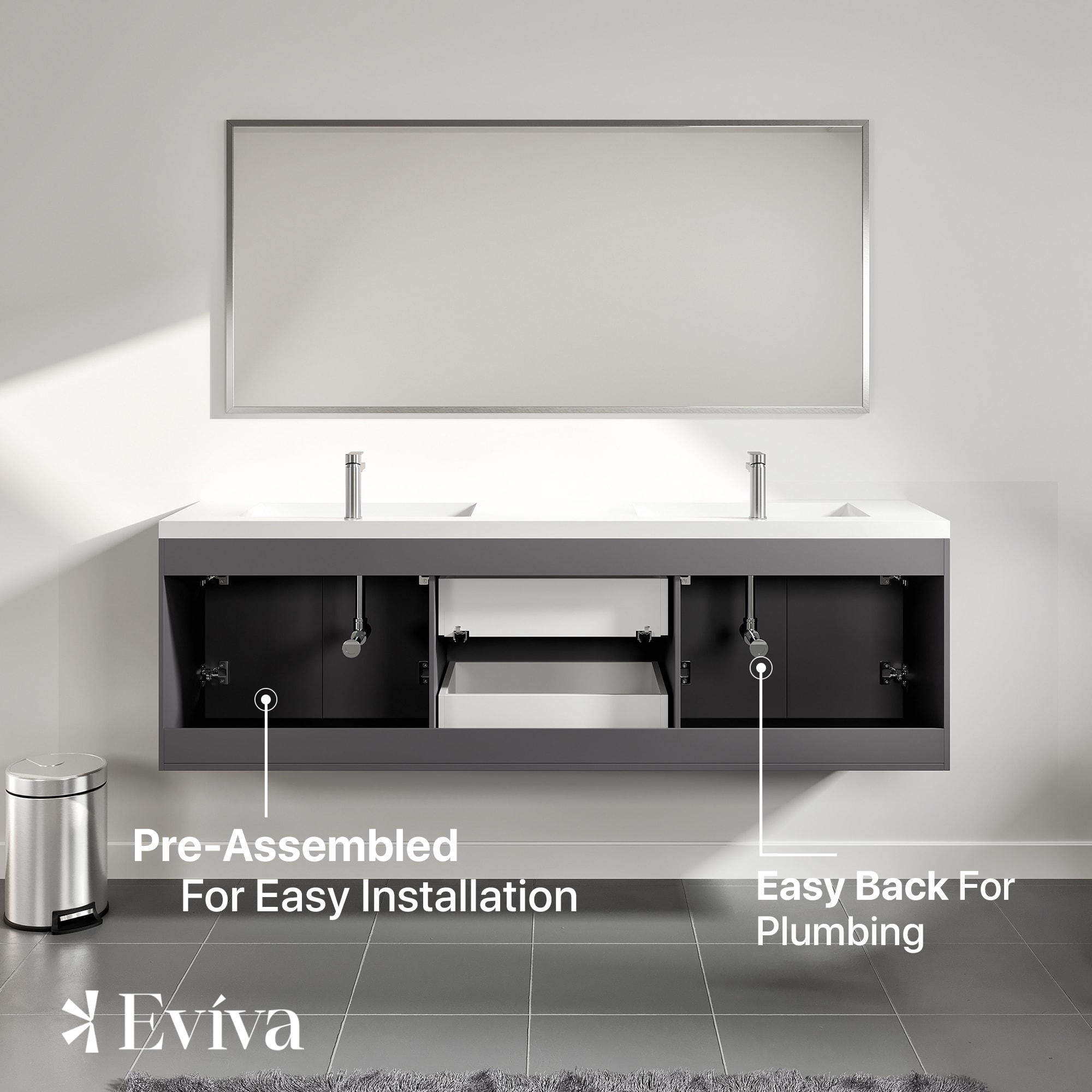 Eviva EVVN404-72GR Bath-Vanity-Combo - View #6