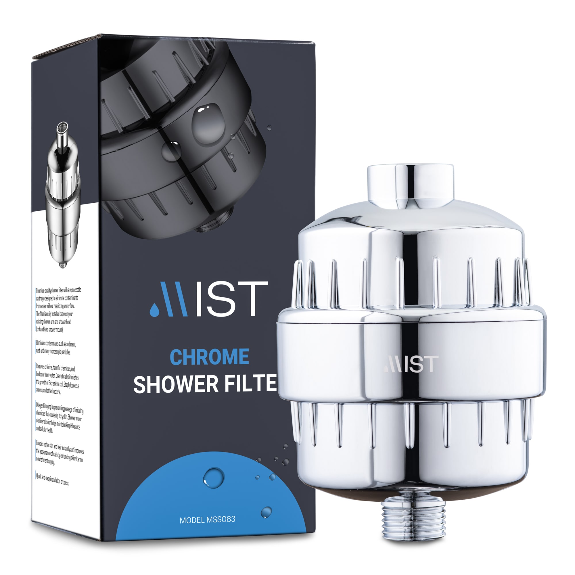 Free Teflon Tape Included. Universal 5 Stage High Output Shower Filter With Oil Brushed Bronze Finish 