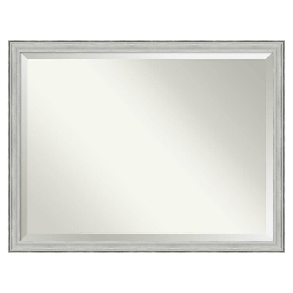 Amanti Art DSW3940076 Bel Volto 43-Inches x 33-Inches Framed Rectangle Bathroom Vanity Mirror ( Warm Silver Pewter )