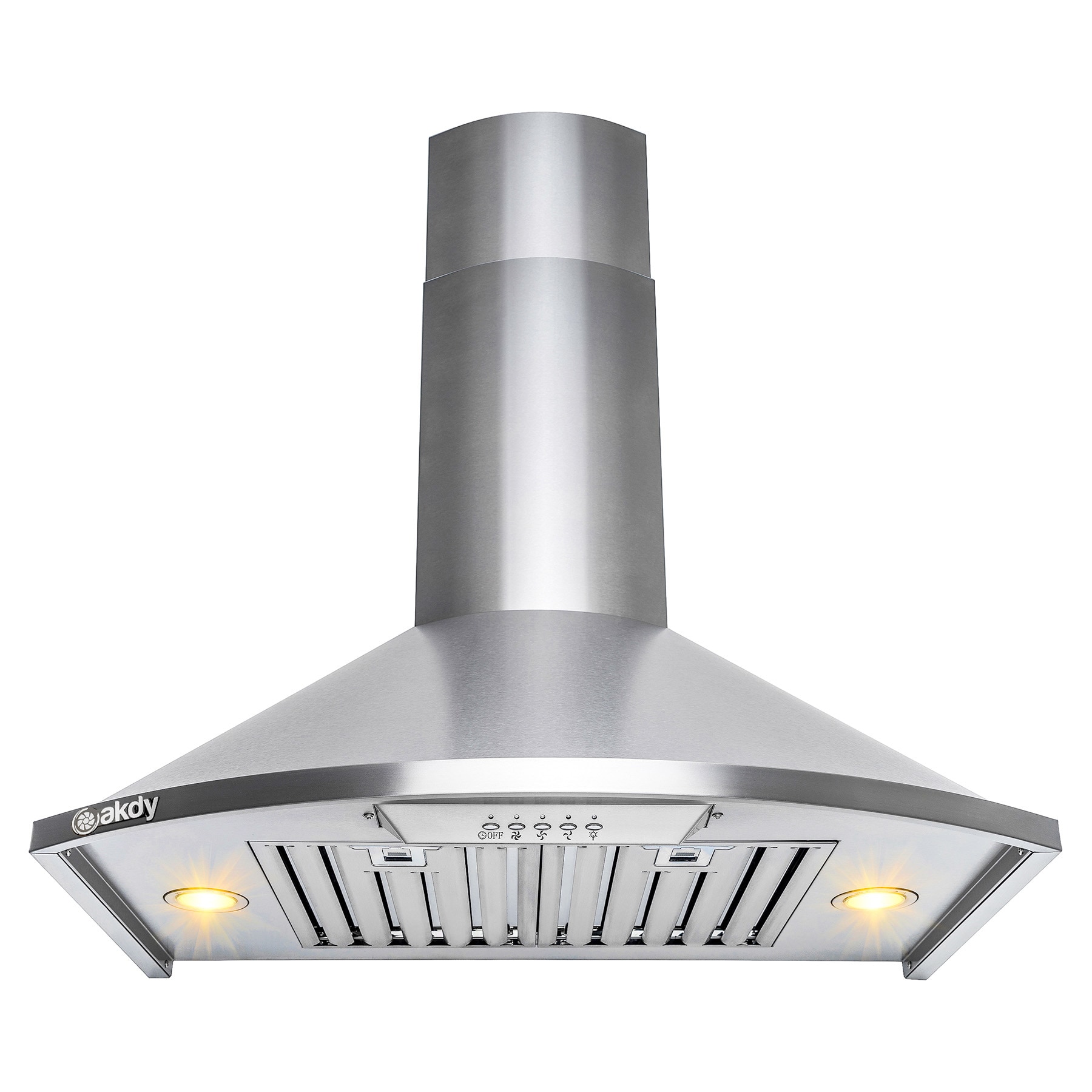 AKDY 30-in 343-CFM Convertible Stainless Steel Wall-Mounted Range Hood ...