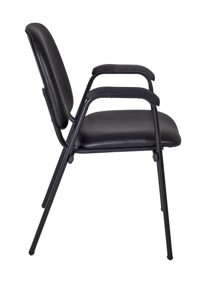 Regency Ace Stacking Modern Black Vinyl Accent Chair in the Chairs ...