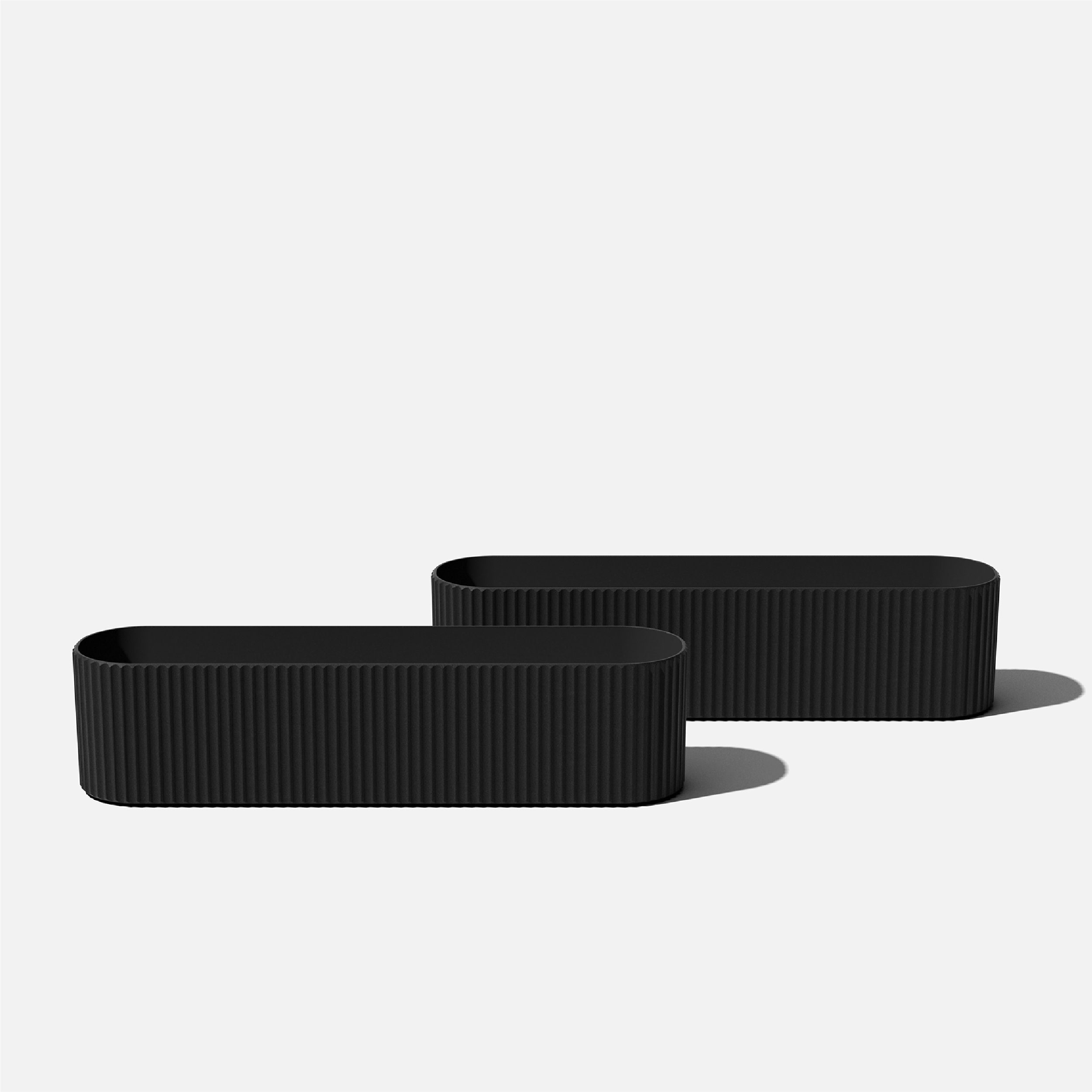Veradek DMVWB36B-2PK 2 -Pack Rectangle 8.25-in W Large Black Plastic Outdoor Window box with Drainage Holes