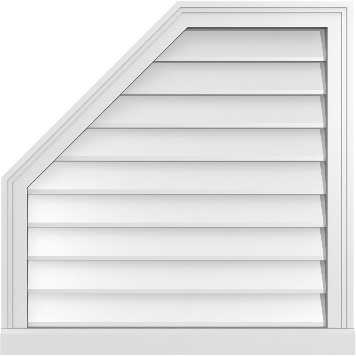Ekena Millwork GVPOL28X2803SN 28-Inches x 28-Inches Off-white Octagon PVC Gable Louver Vent
