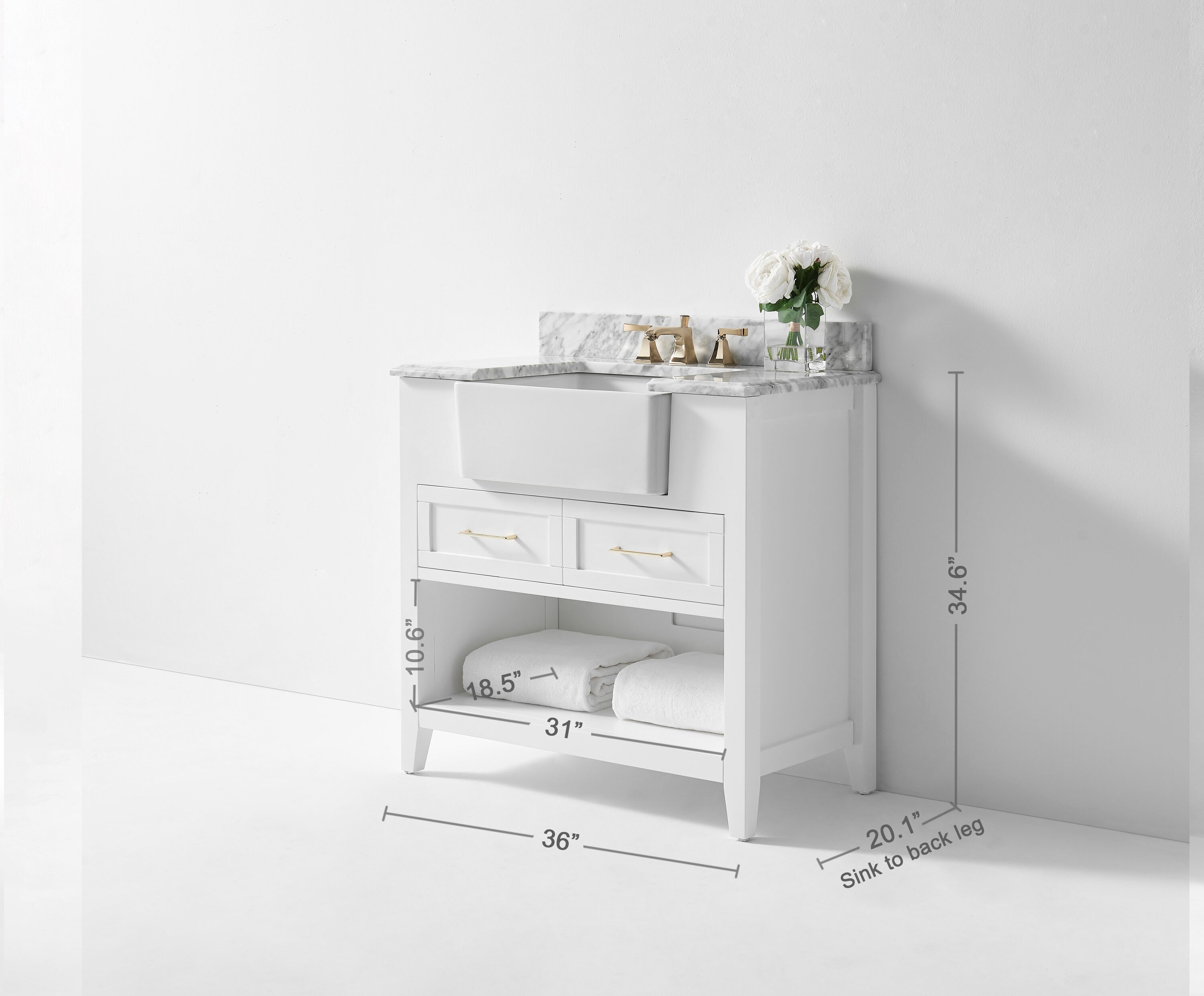 Ancerre Designs VTS-HAYLEY-36-W-CW Bath-Vanity-Combo - View #4