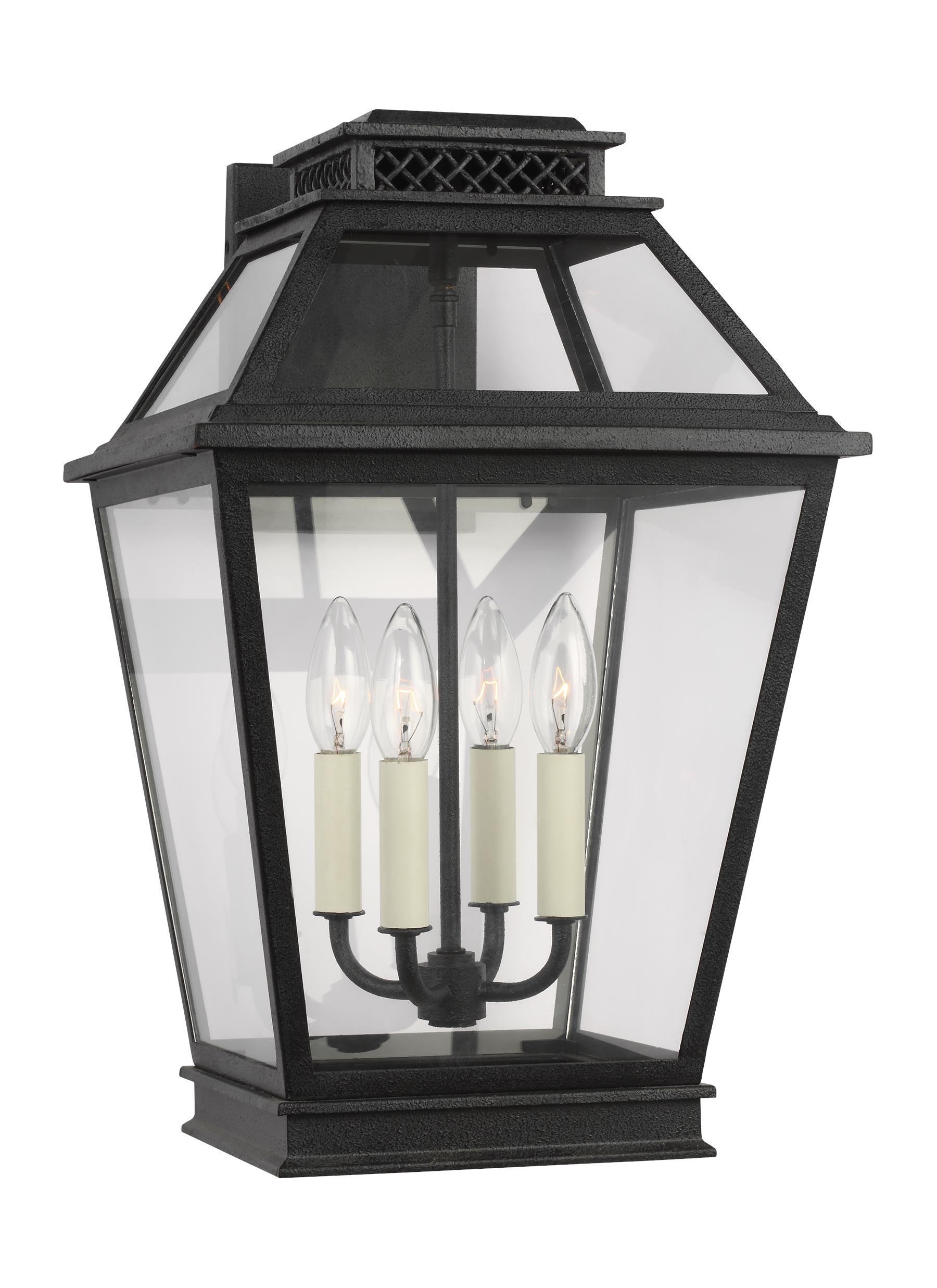 Falmouth Dark Weathered Zinc 4-Light Outdoor Wall Lantern