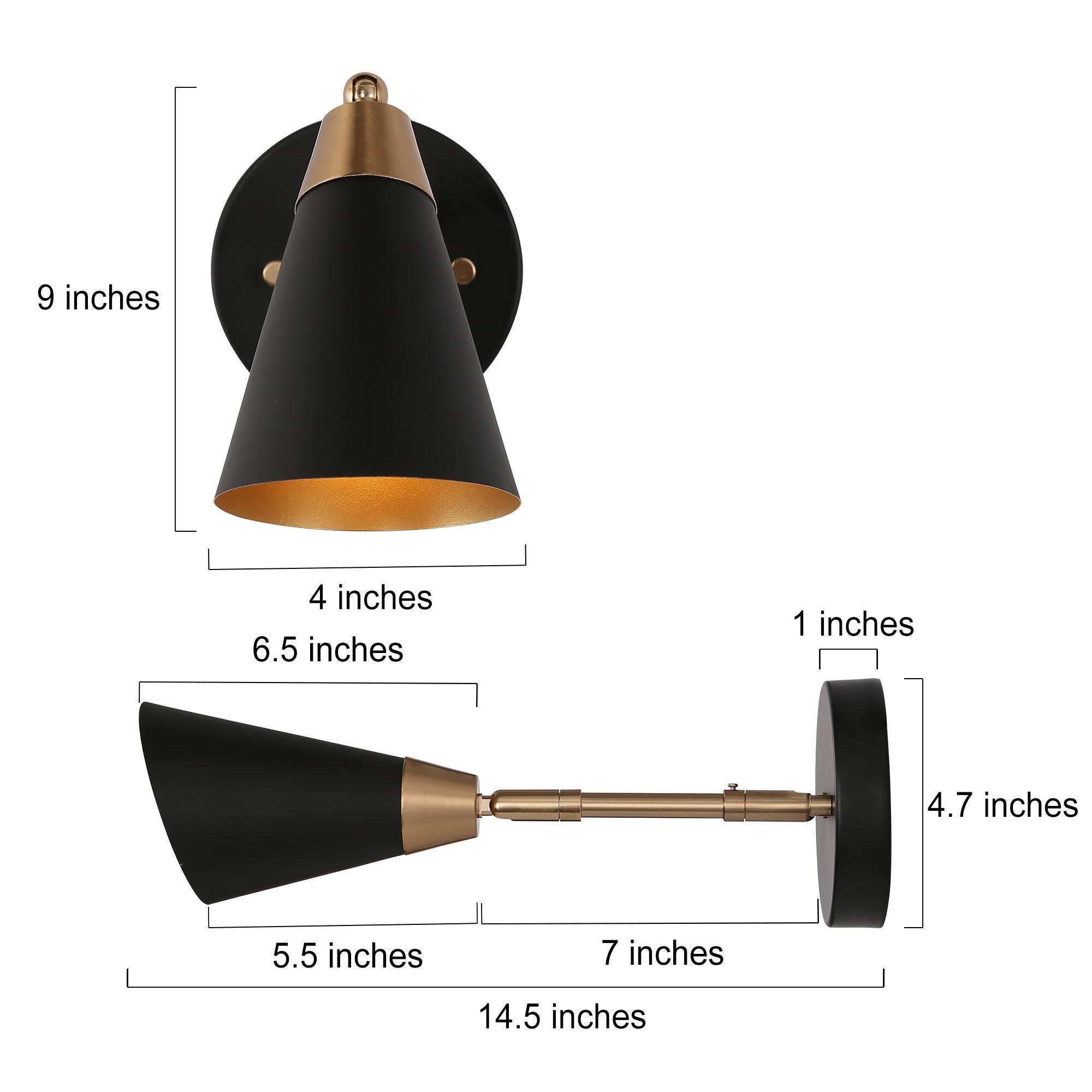 Kenon Matte Black Direct Wired LED Vanity Light, Energy Star