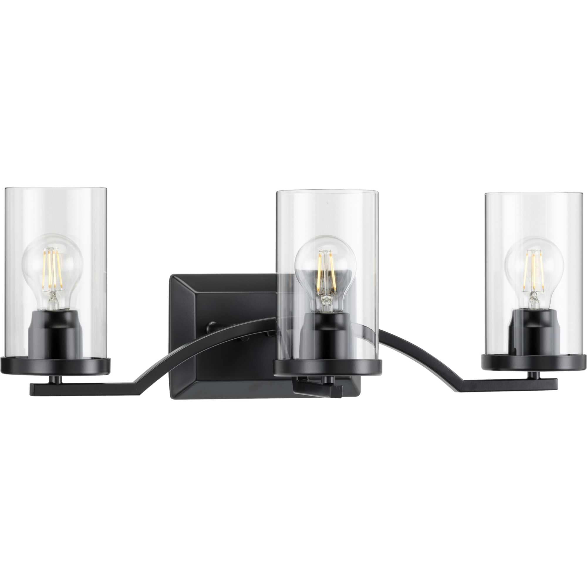 Progress Lighting Lassiter 24-in 3-Light Black Traditional Vanity Light ...