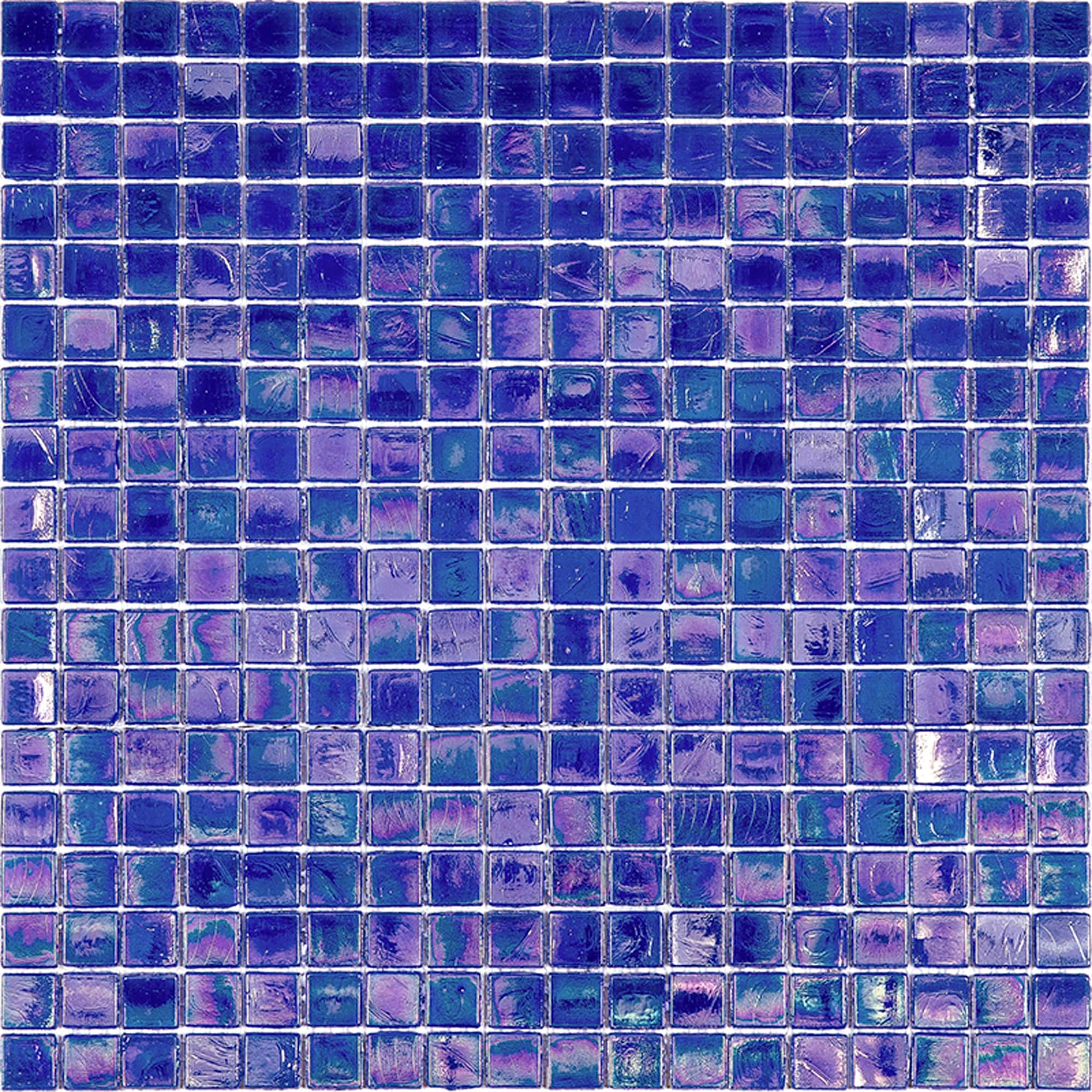 Apollo Tile APLNB88BL560A Skosh Egyptian Blue 11-1/2-in x 11-1/2-in Glossy Glass Mosaic Floor and Wall Tile (18.69-sq. ft/ Carton)
