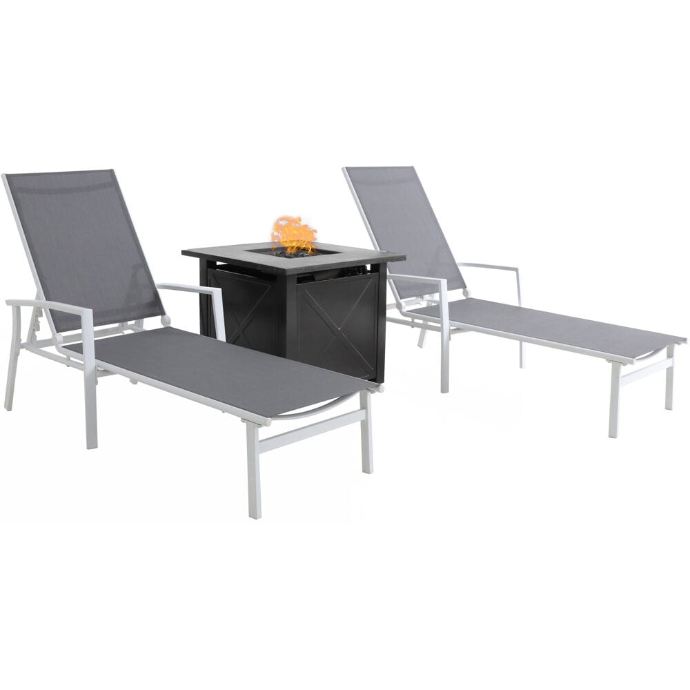 Mod Furniture HARPCHS3PCFP-WG Harper 3-Piece Patio Conversation Set with Gray Mod