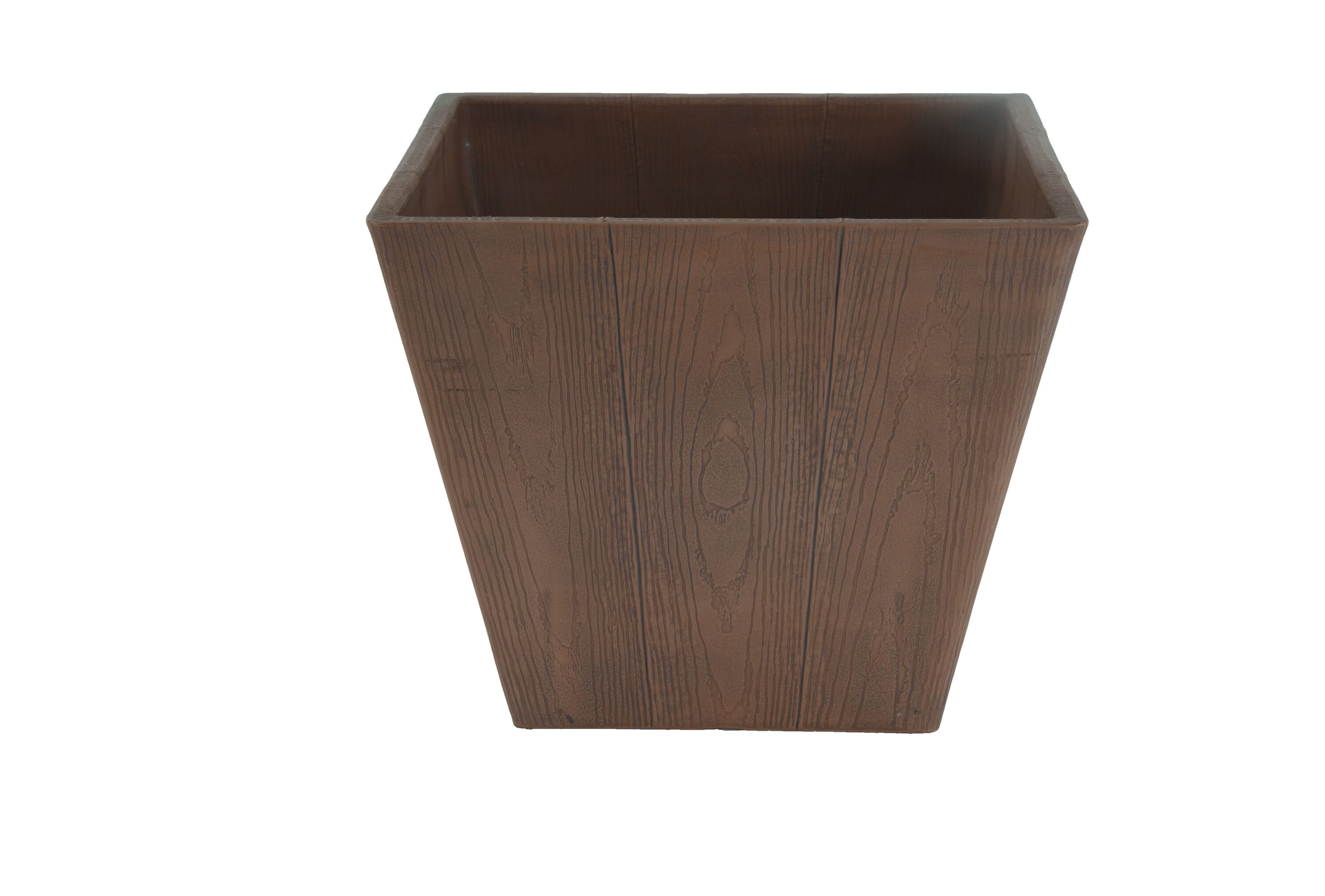 Greenship 12GF35-5C Square 11.4-in W Large Brown Resin Indoor/Outdoor Planter