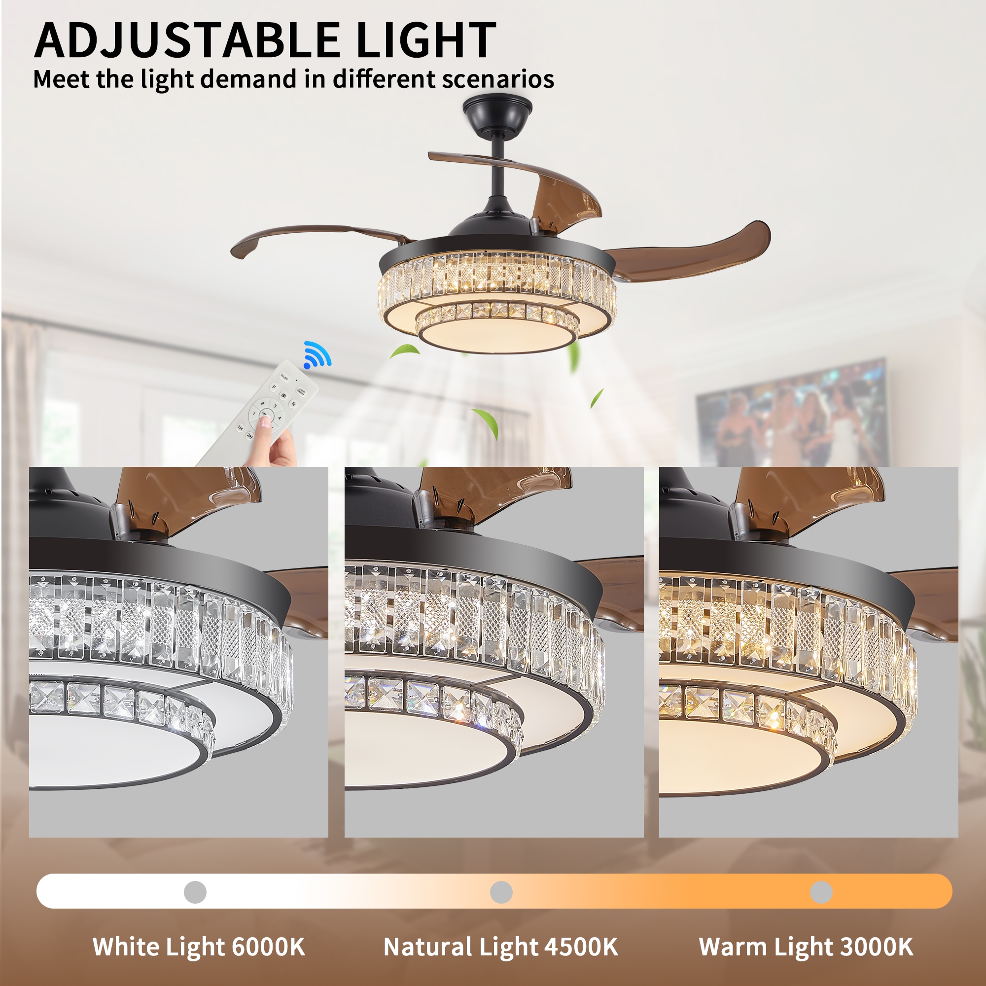 WELLFOR AMYU-30BK Ceiling-Fans - View #2