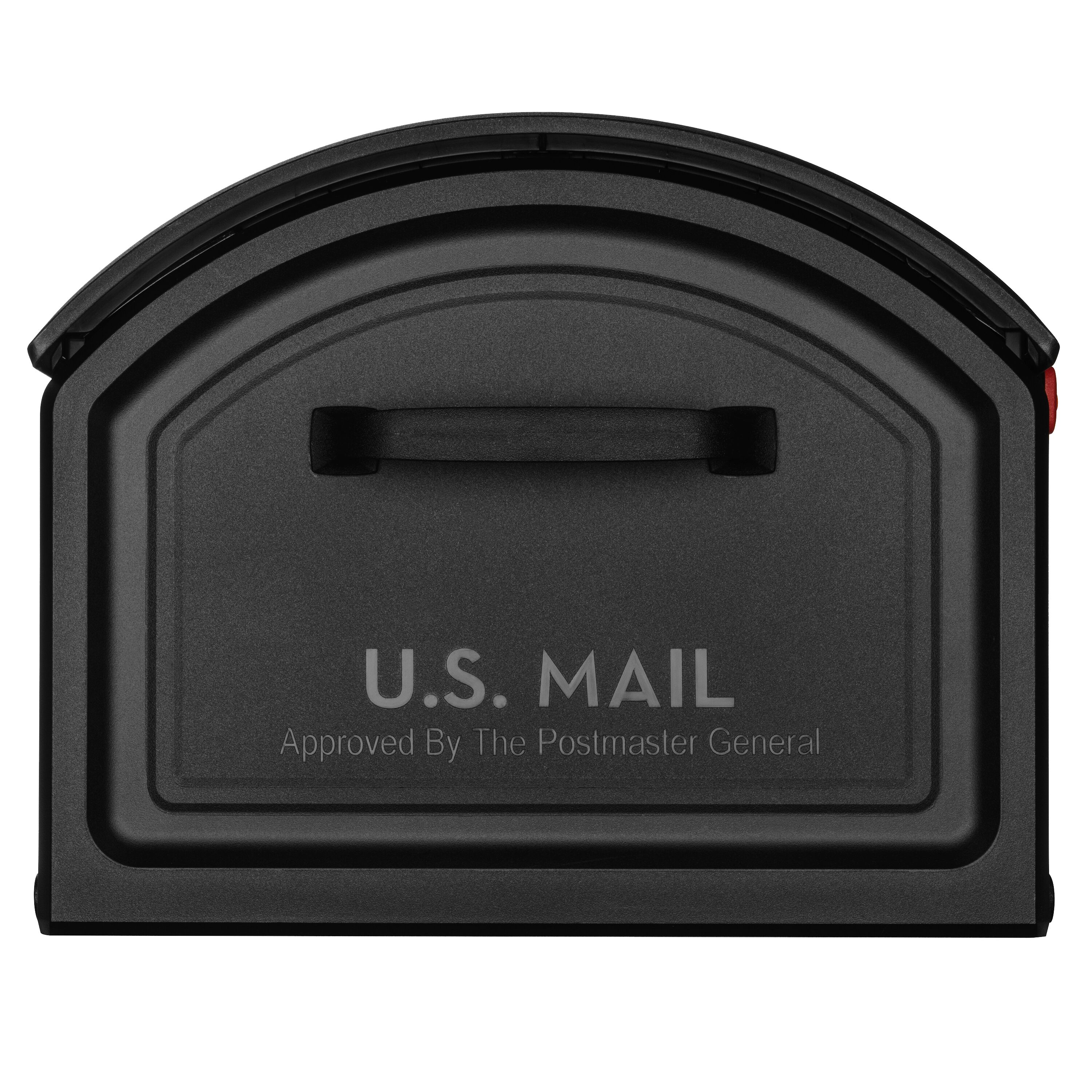 Extra Large Black Plastic Post Mount Mailbox