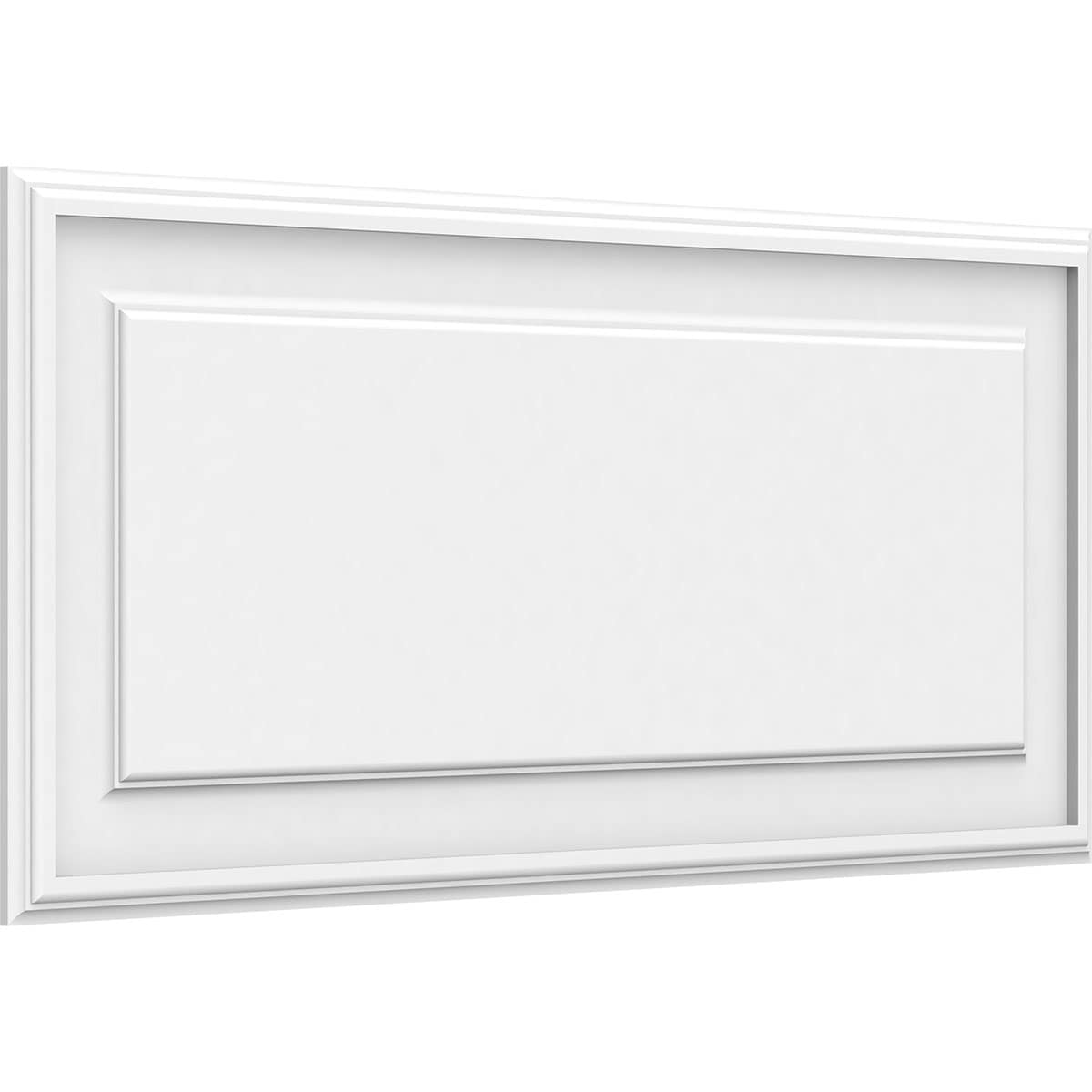Ekena Millwork WALP36X16X062LEG 36-in x 16-in Smooth Paintable/Stainable White PVC Fretwork Wall Panel (
