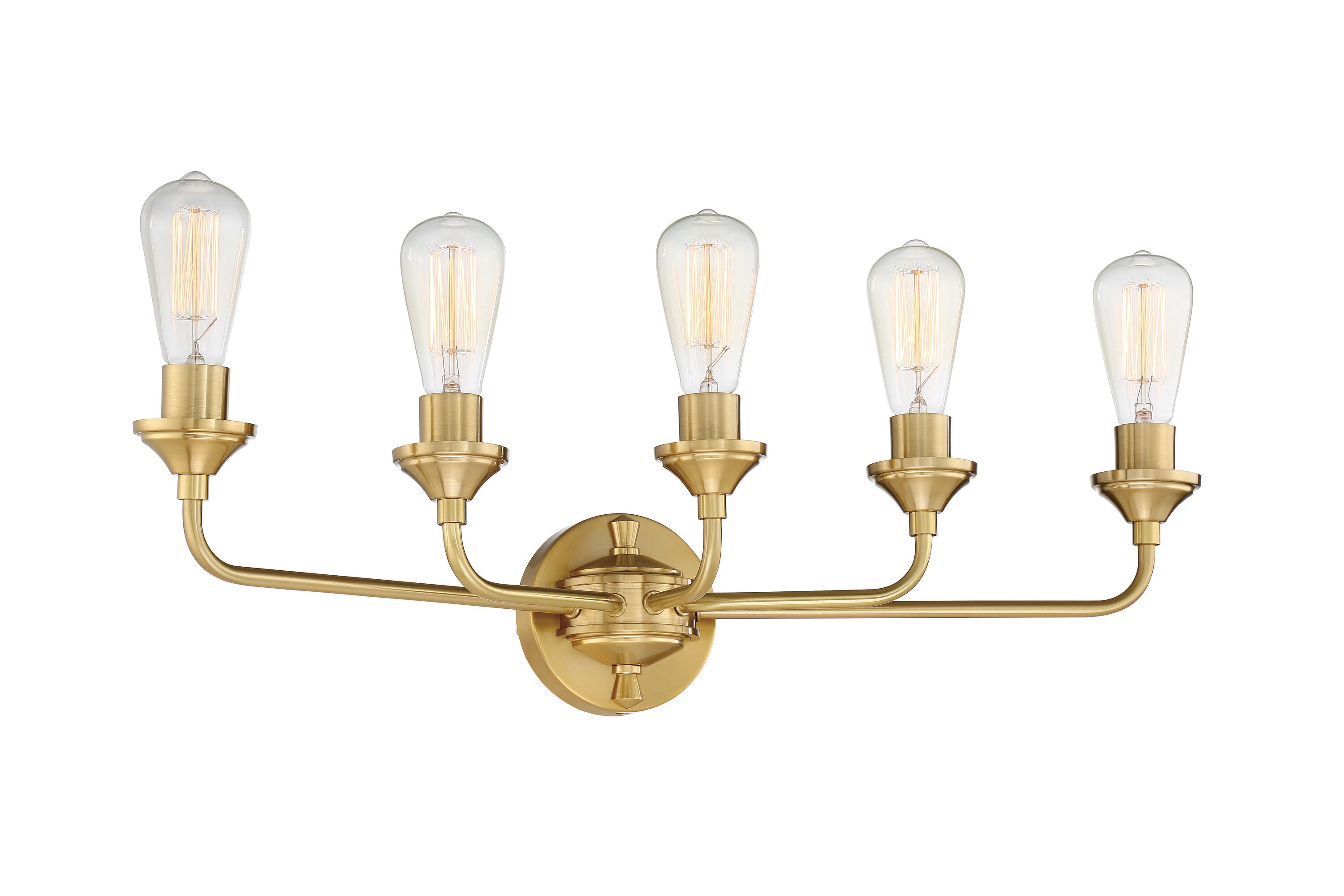 Craftmade 53005-SB Bridgestone 28.75-in 5 -Light Satin Brass Transitional Vanity light
