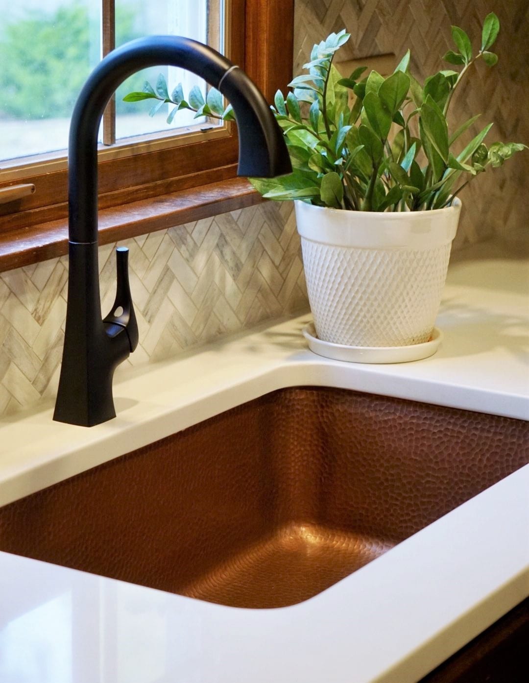 Decorator Kitchen Sink Drain Board, Copper, Black Granite