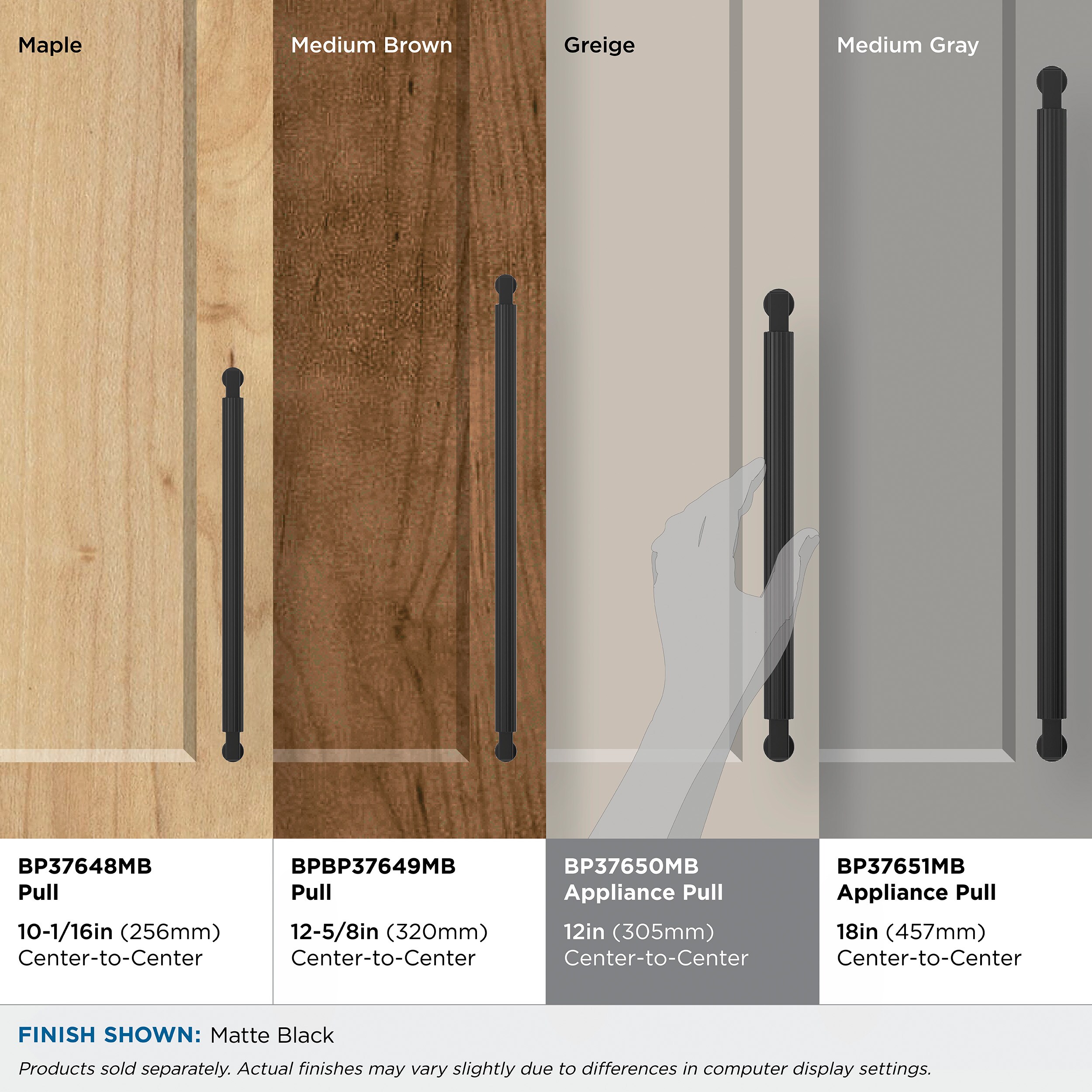 Amerock BP37650MB Cabinet-Pulls - View #7