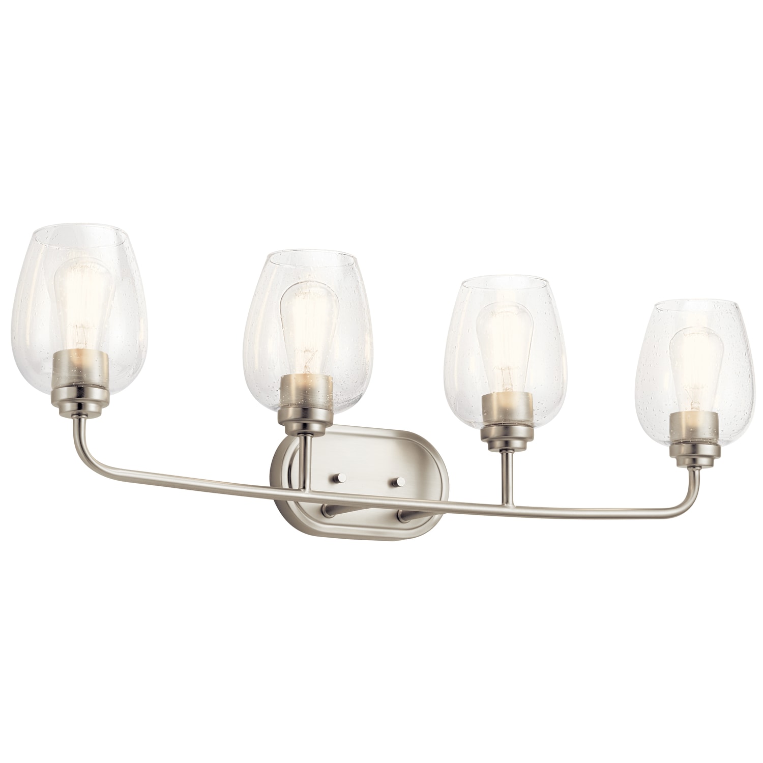 Kichler 45130NICS Valserrano 33.5-in 4 -Light Brushed Nickel Traditional Vanity light