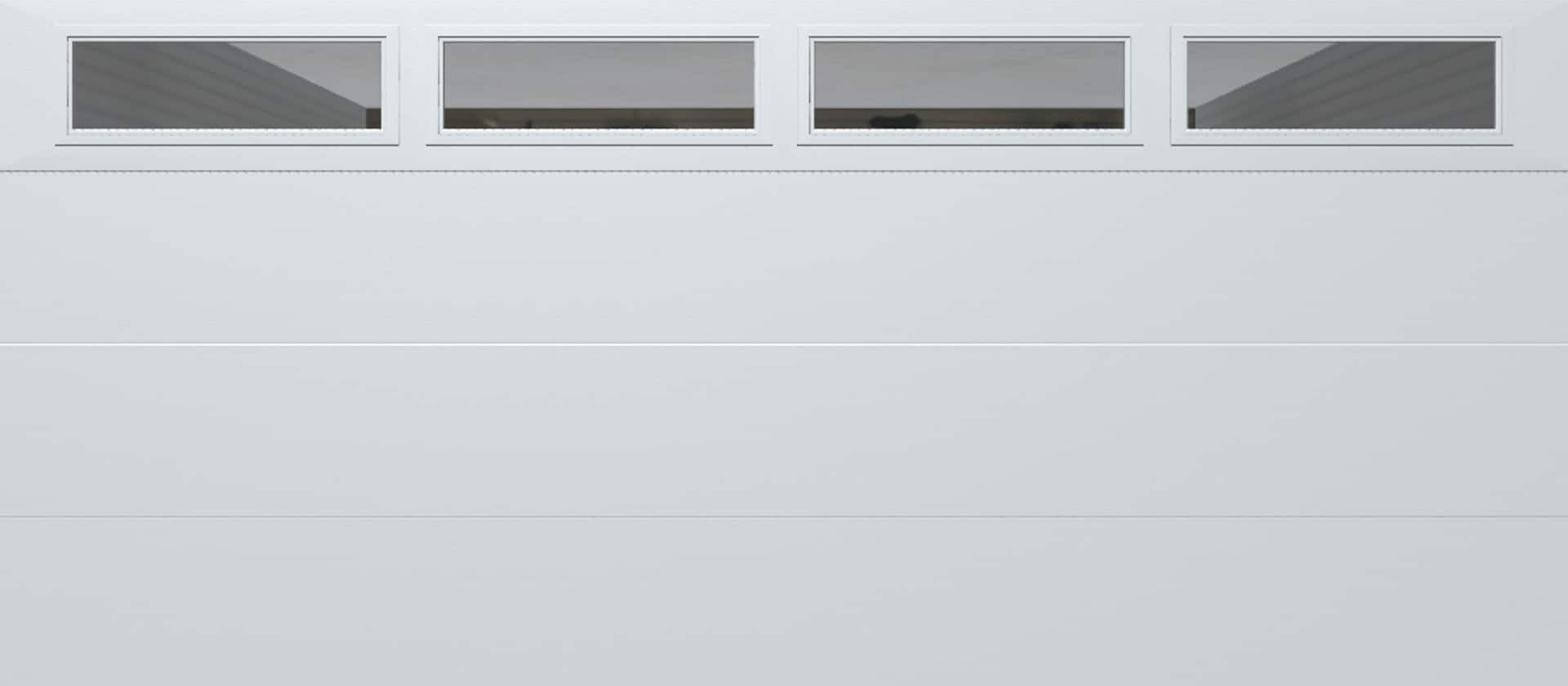 Wayne Dalton WD9605FWC167 Classic Steel Model 9605 16-ft x 7-ft Insulated White Double Garage Door with Windows