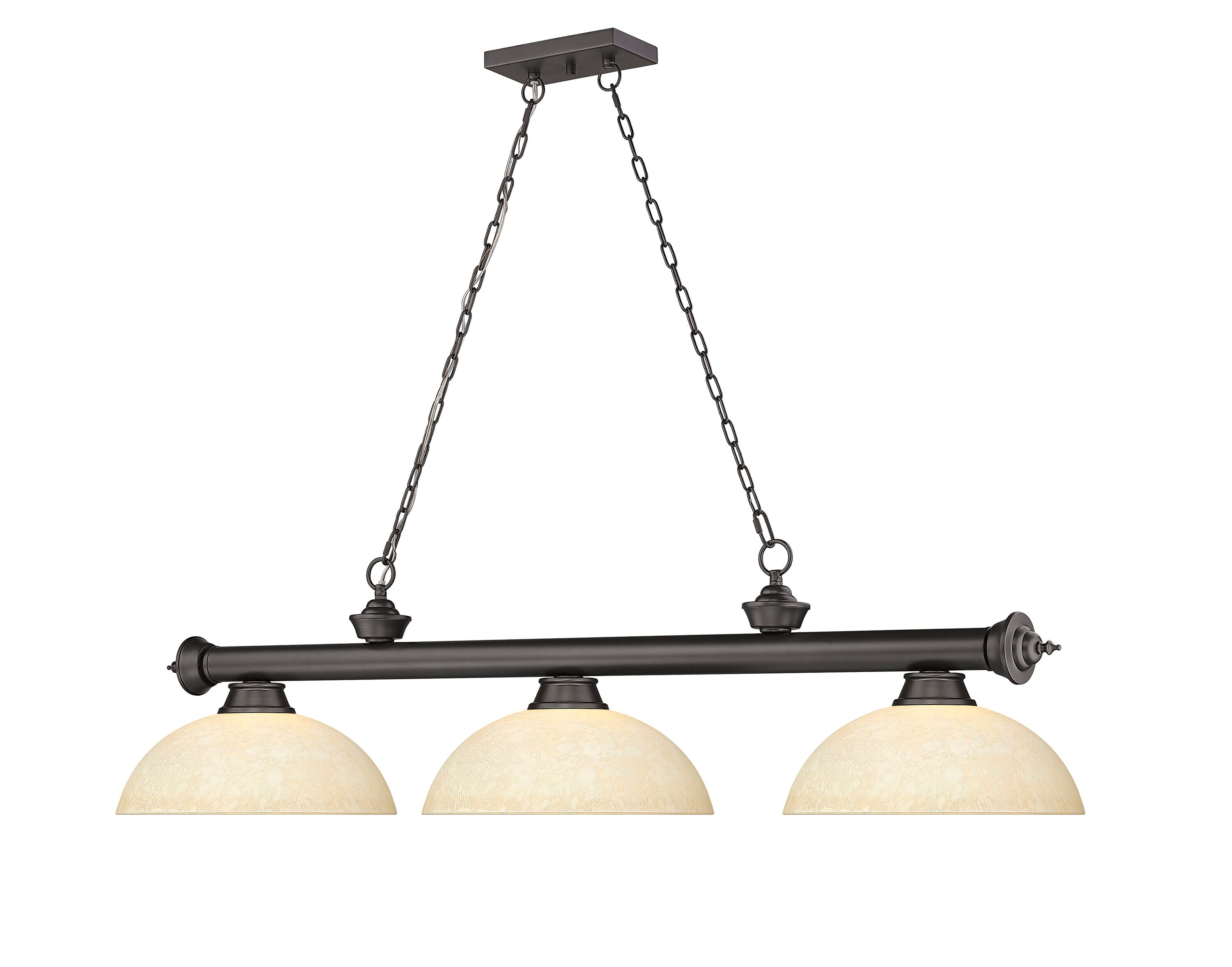 Z-Lite 2306-3BRZ-DGM14 Pool-Table-Lighting - View #3