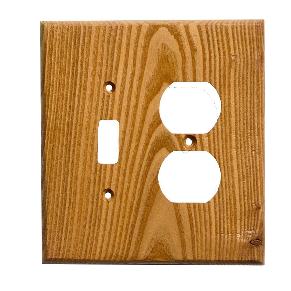 Sierra Lifestyles 682817 2 -Gang Specialty Size Russian Olive Wood Indoor Toggle/Duplex Wall Plate