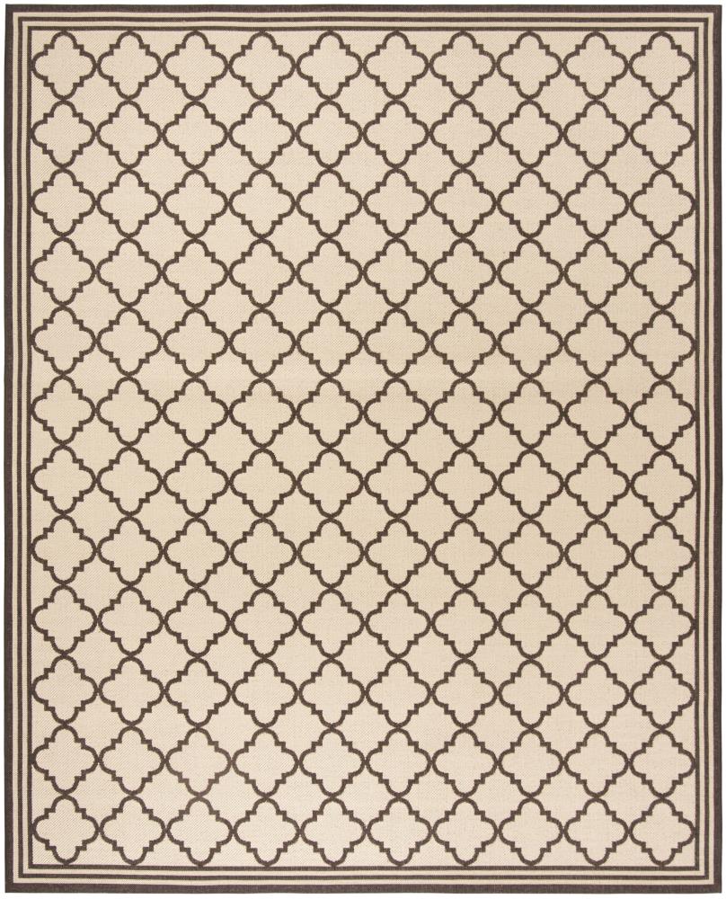 Safavieh LND121U-8 Linden Lattice 8 x 10 (ft) Loomed Polypropylene Creme/Brown Rectangular Indoor Trellis Coastal Area rug