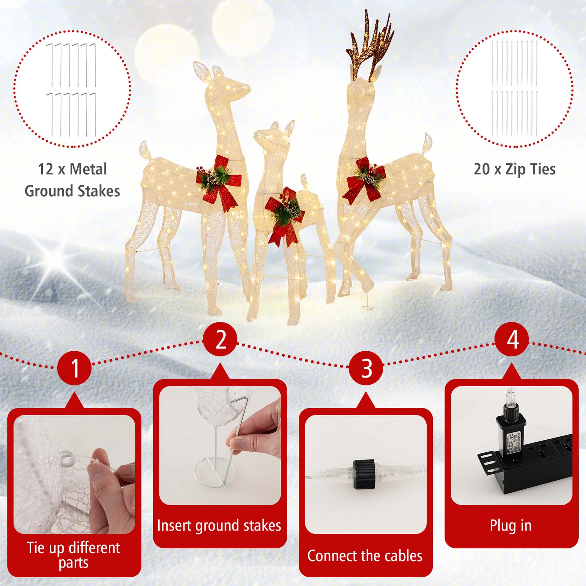 Costway LWS00789 Table-Christmas-Decorations - View #3